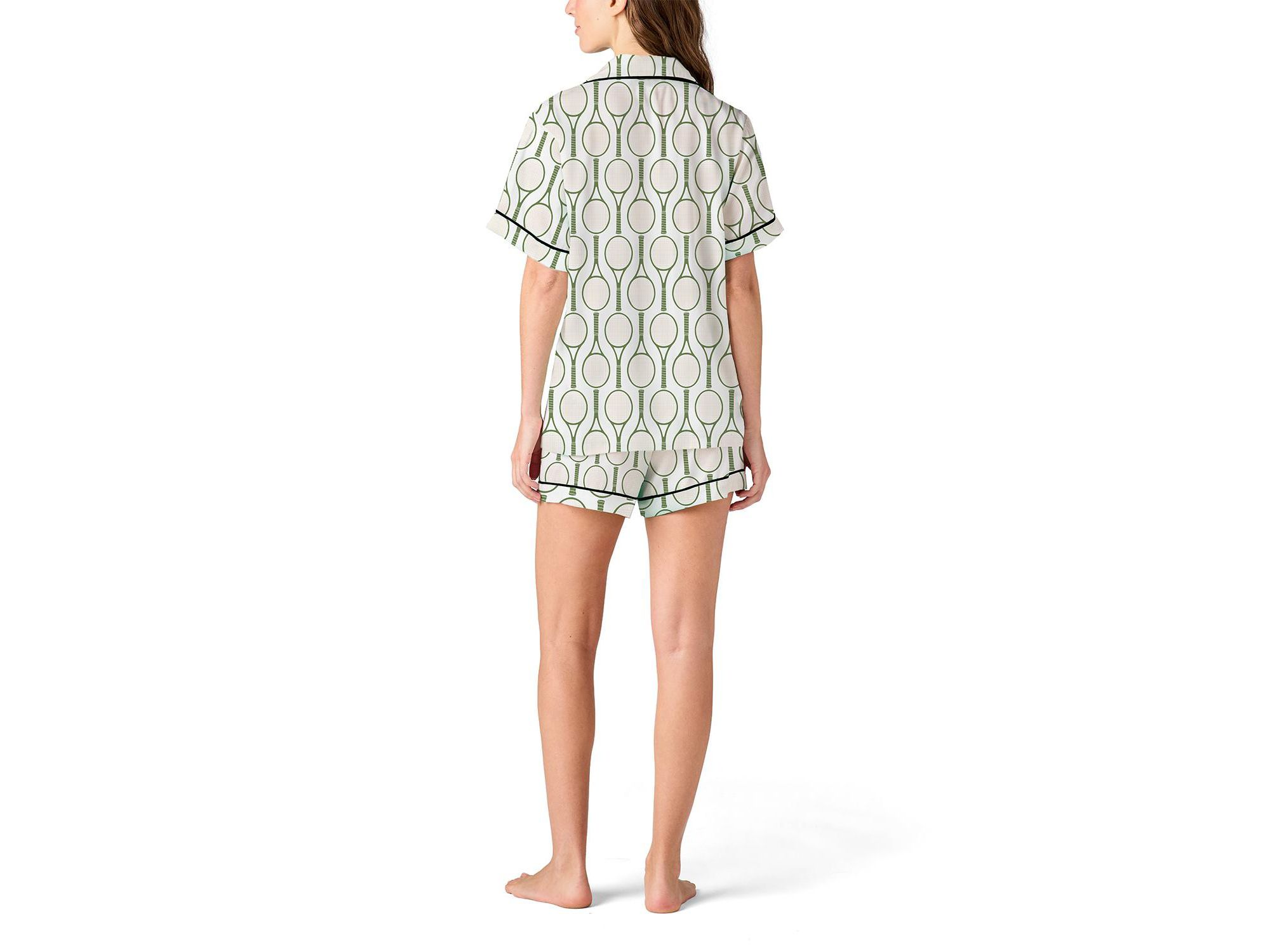 Tennis Time Pajama Shorts Set — Image 3