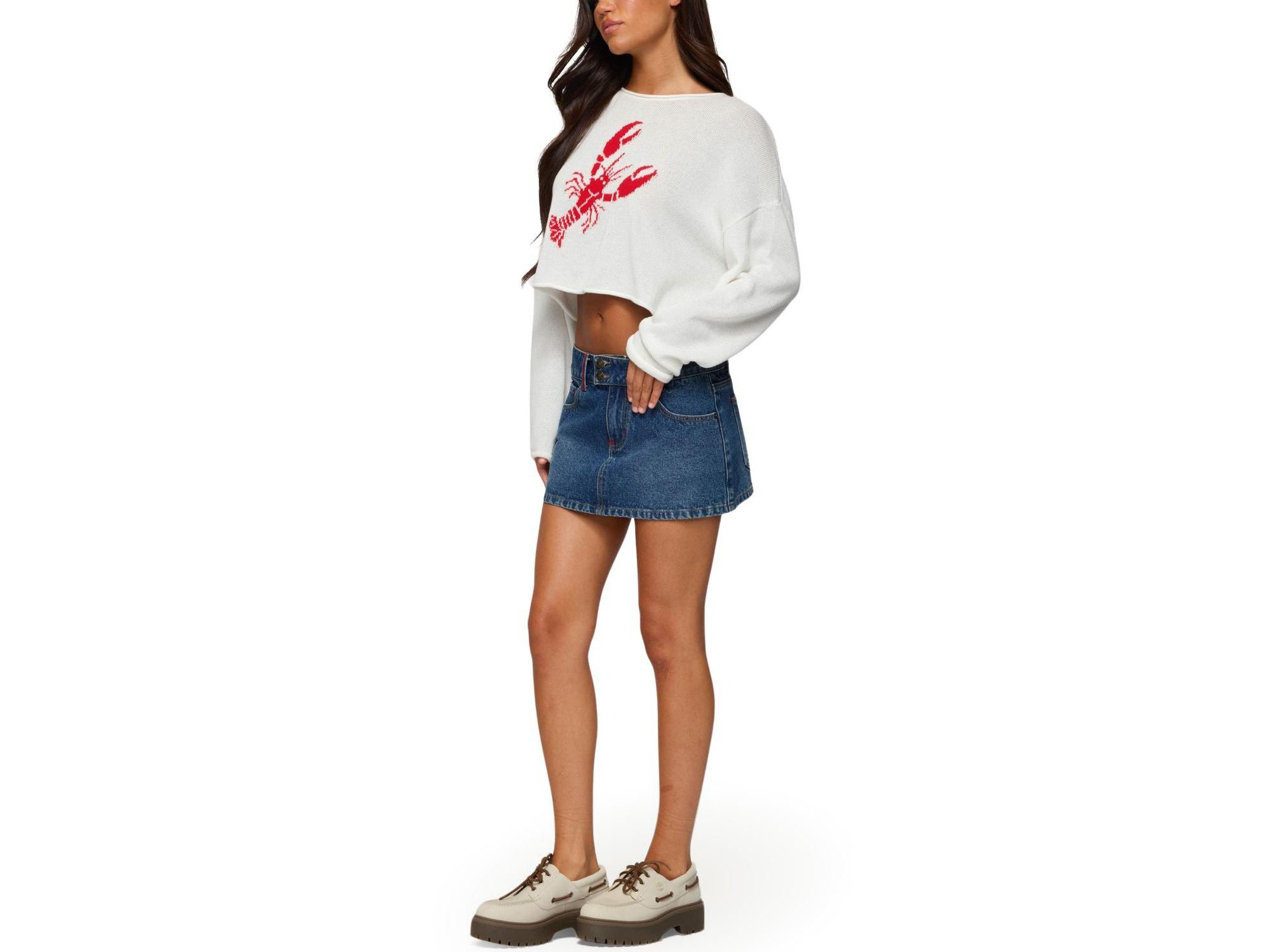 Lobster Babe Oversized Knit Top — Image 3