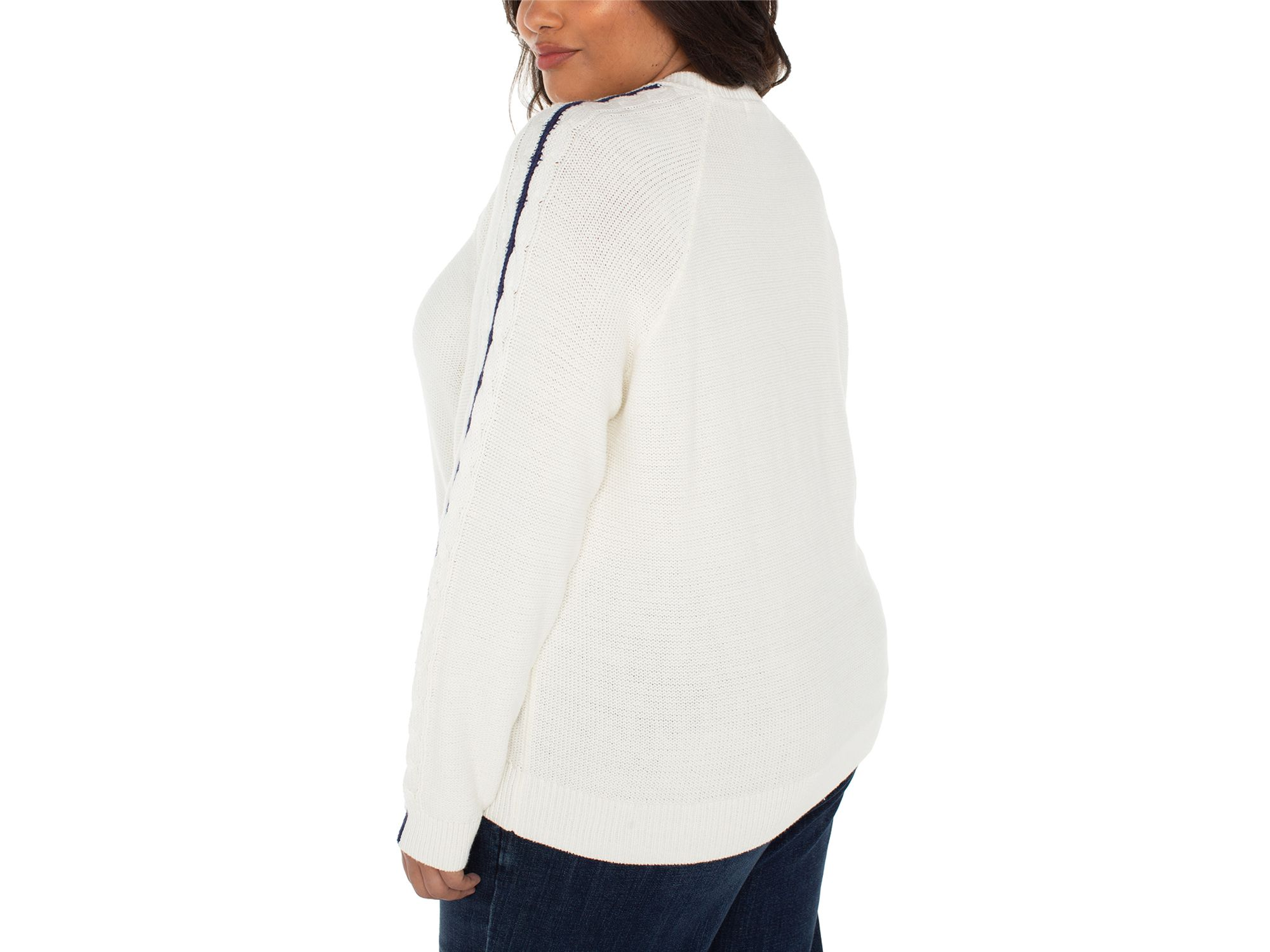 Long Sleeve Crewneck Raglan Sweater — Image 5