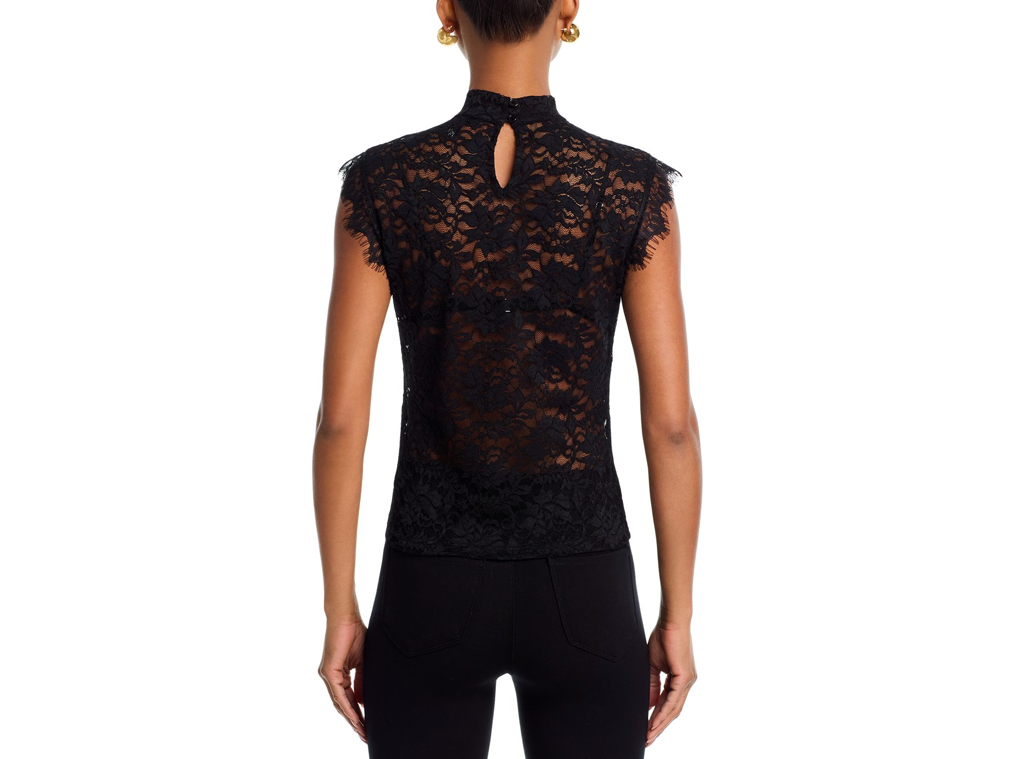 Mock Neck Lace Tank Top - Exclusive — Image 3