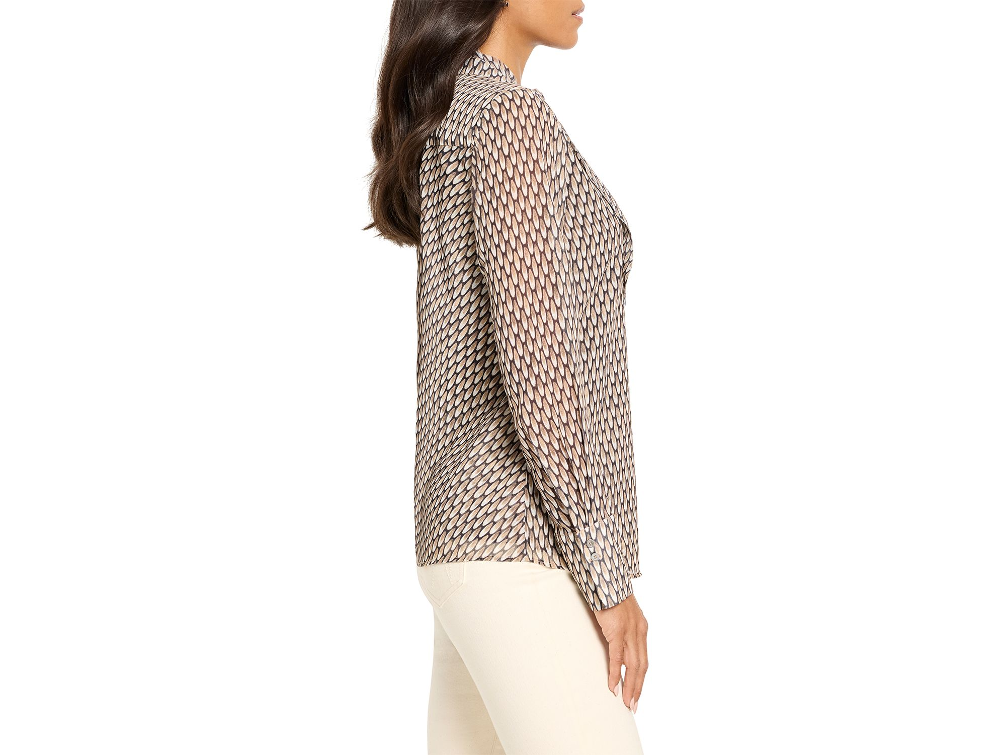 Abstract Dot Falling Chiffon Top — Image 3