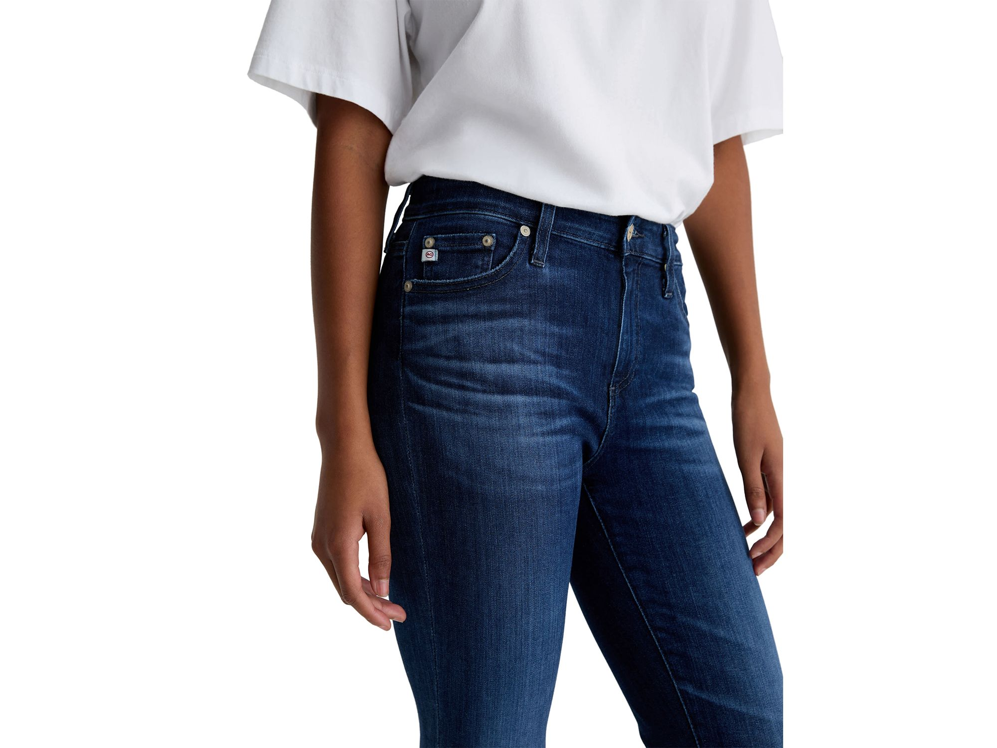 Mari Mid Rise Slim Straight Jeans in 5 Years Blue — Image 3