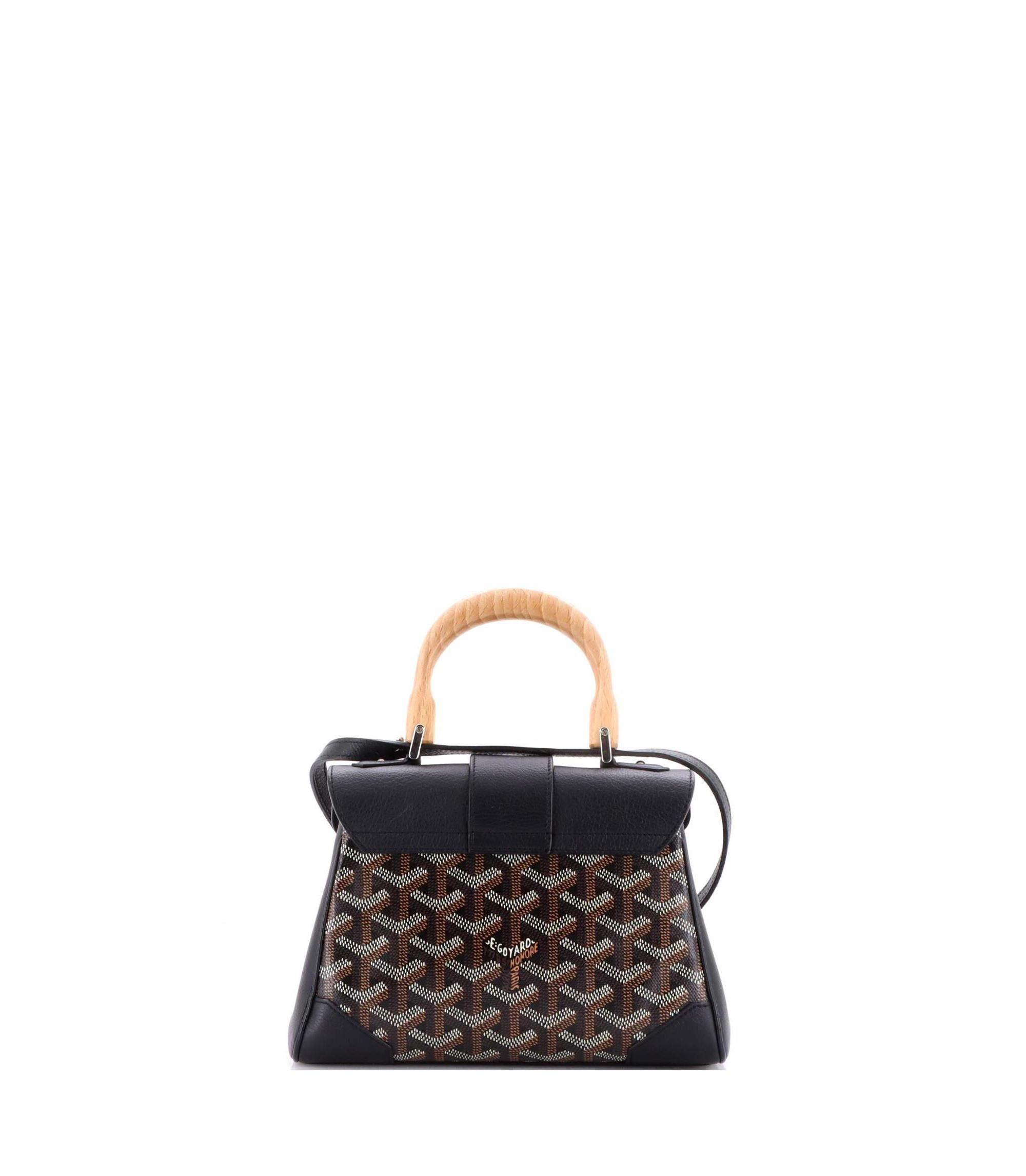 Mini Saigon Top Handle Bag Coated Canvas with Leather — Image 4