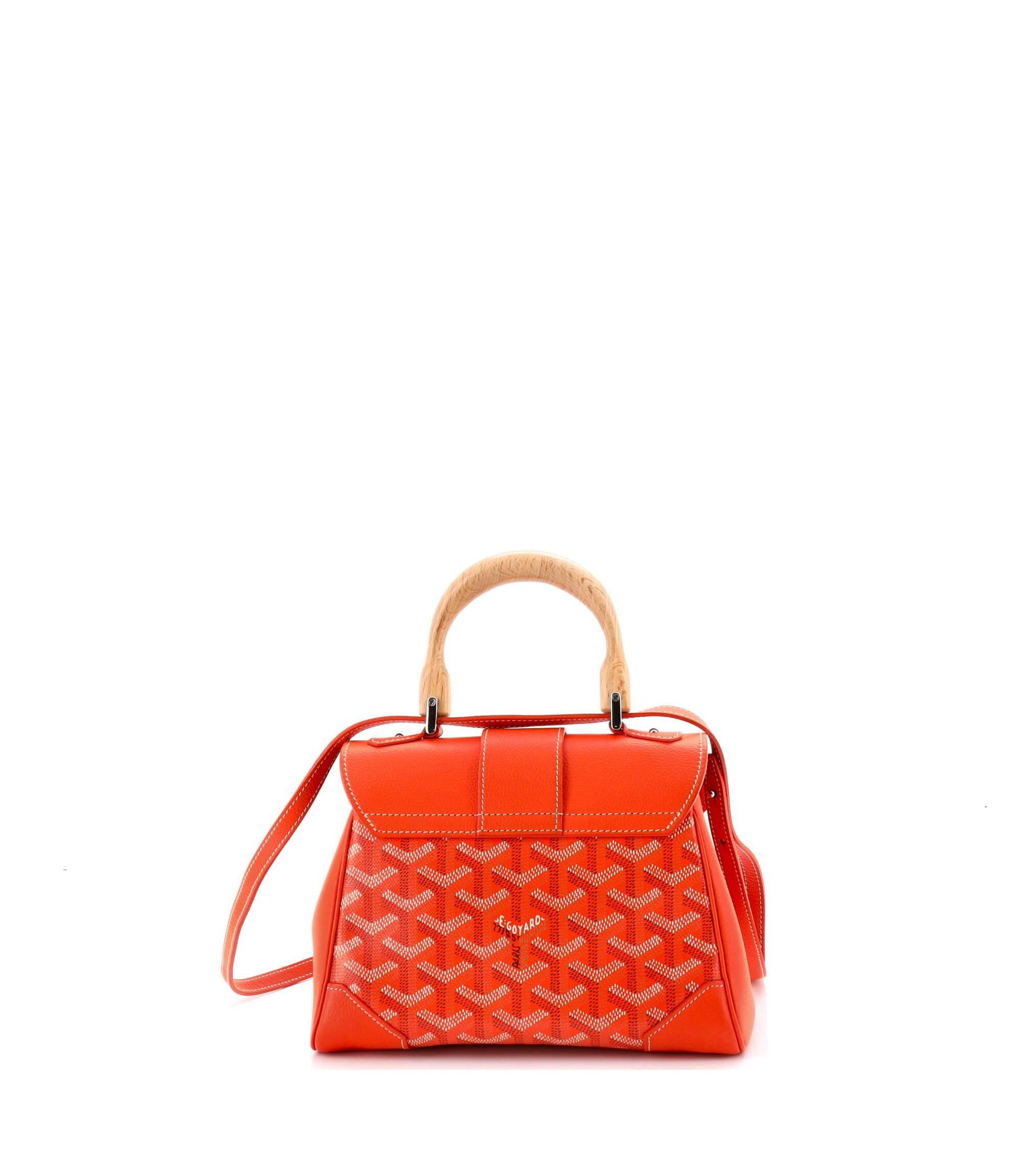 Mini Saigon Top Handle Bag Coated Canvas with Leather — Image 3