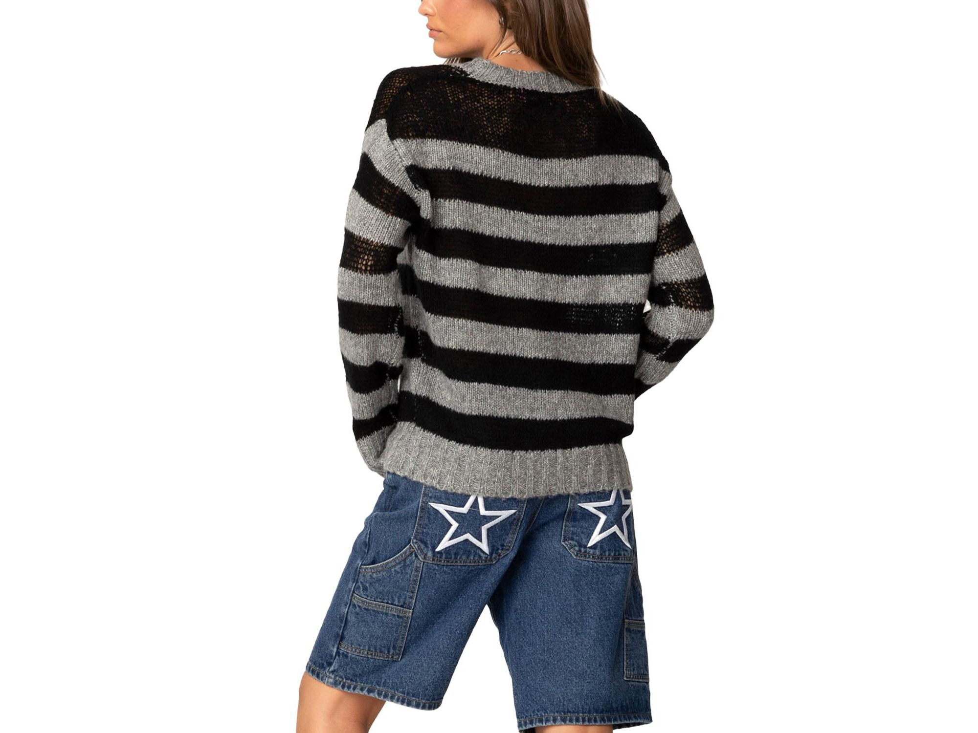 Light Knit Striped Sweater — Image 3