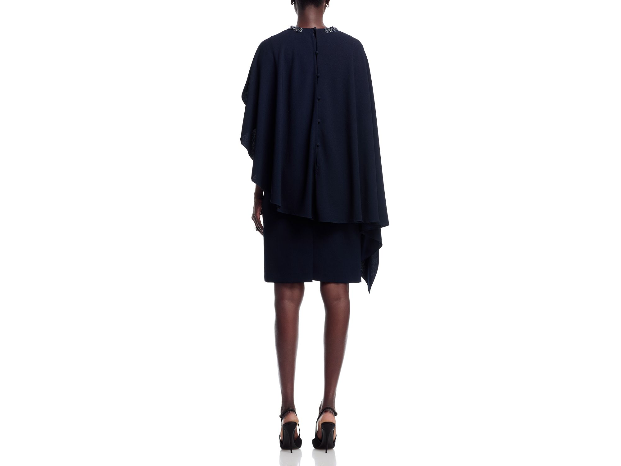 Beaded Neck Cape Dress — Image 4