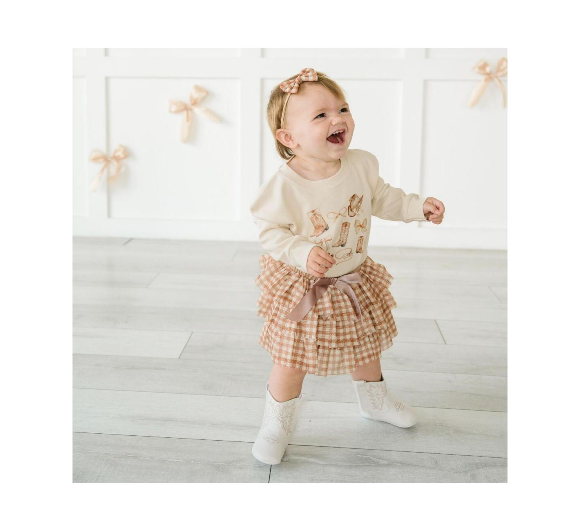 Girls' Cowgirl Cutie Long Sleeve Romper - Baby — Image 3