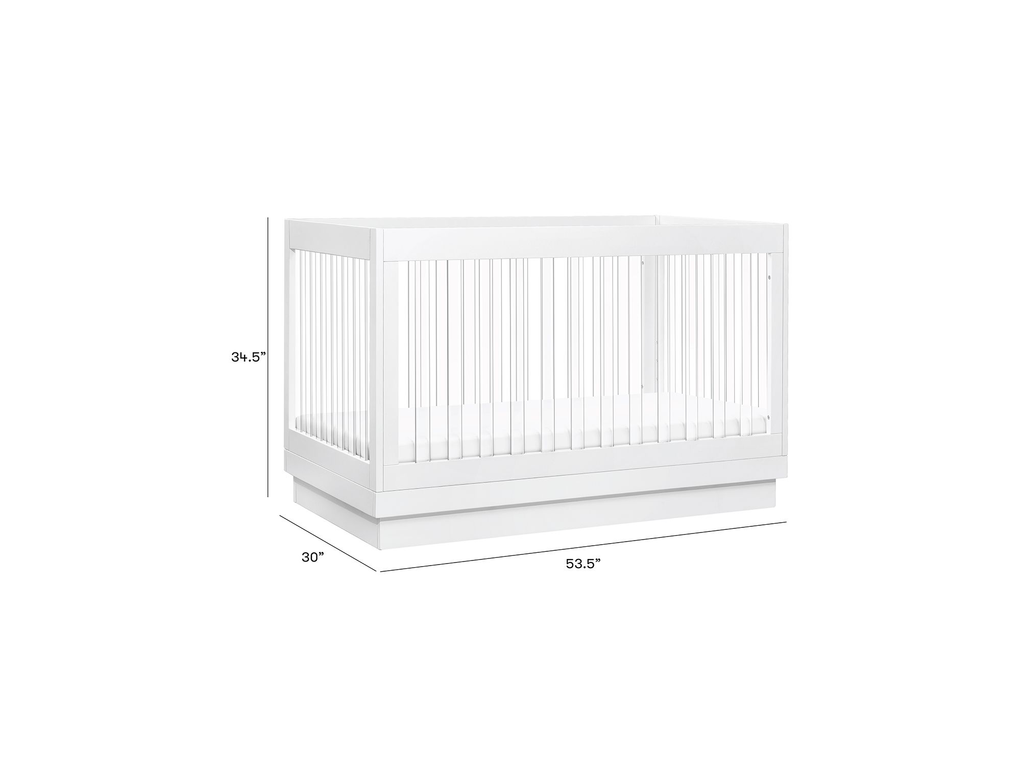 Harlow Acrylic 3-in-1 Convertible Crib — Image 16