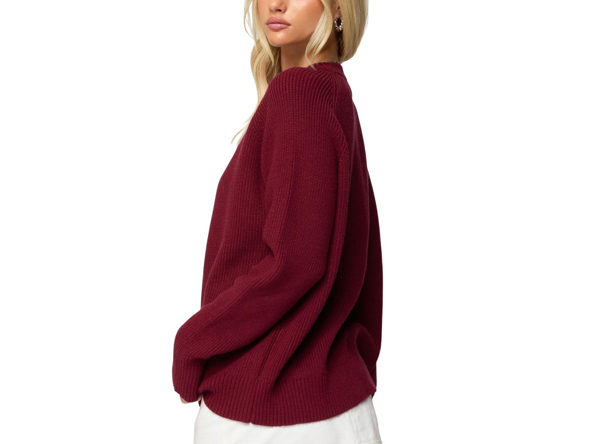 Lavonne Oversized Knit Raglan Sweater — Image 3