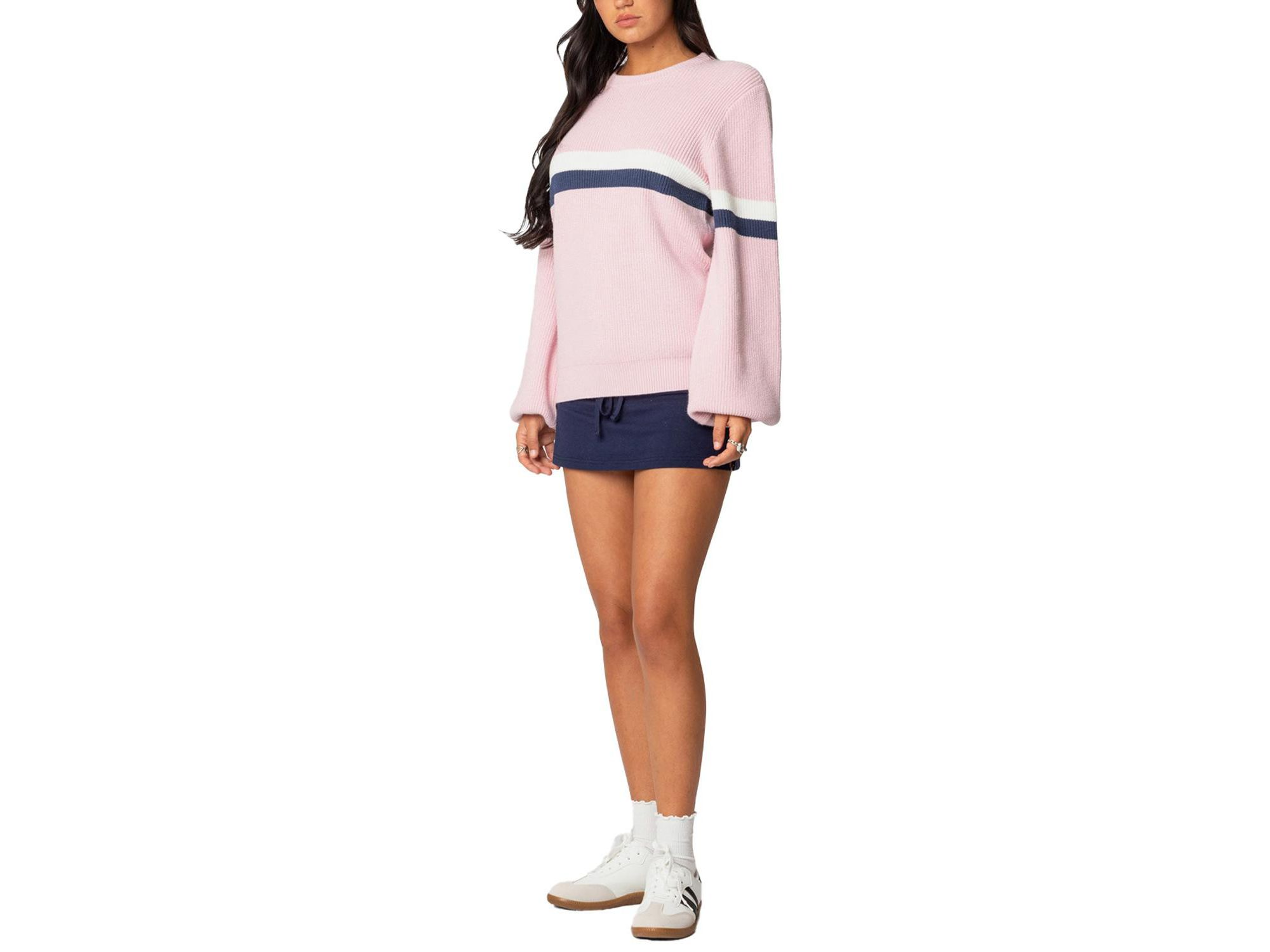Nautical Striped Oversized Sweater — Image 3