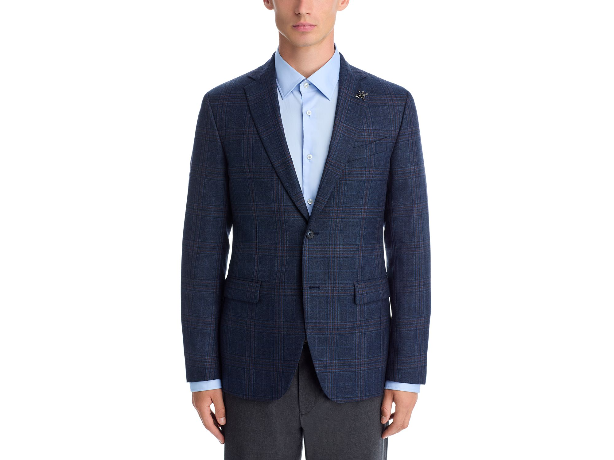 Slim Fit Plaid Sport Coat — Image 3