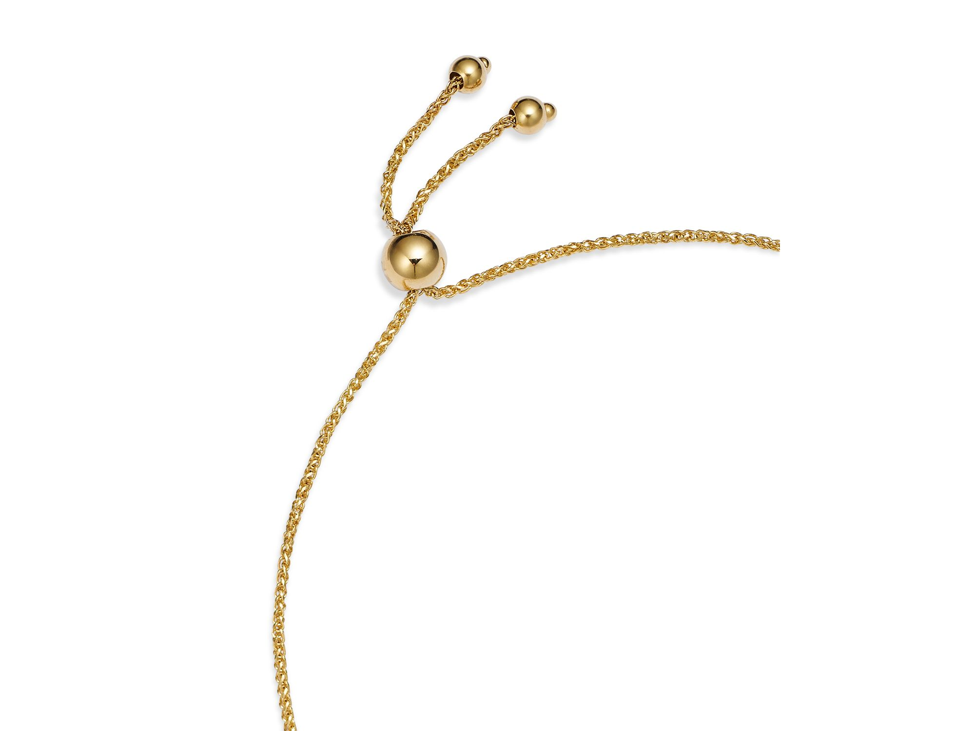 Diamond Clover Bolo Bracelet in 14K White & Yellow Gold, 0.20 tcw — Image 4