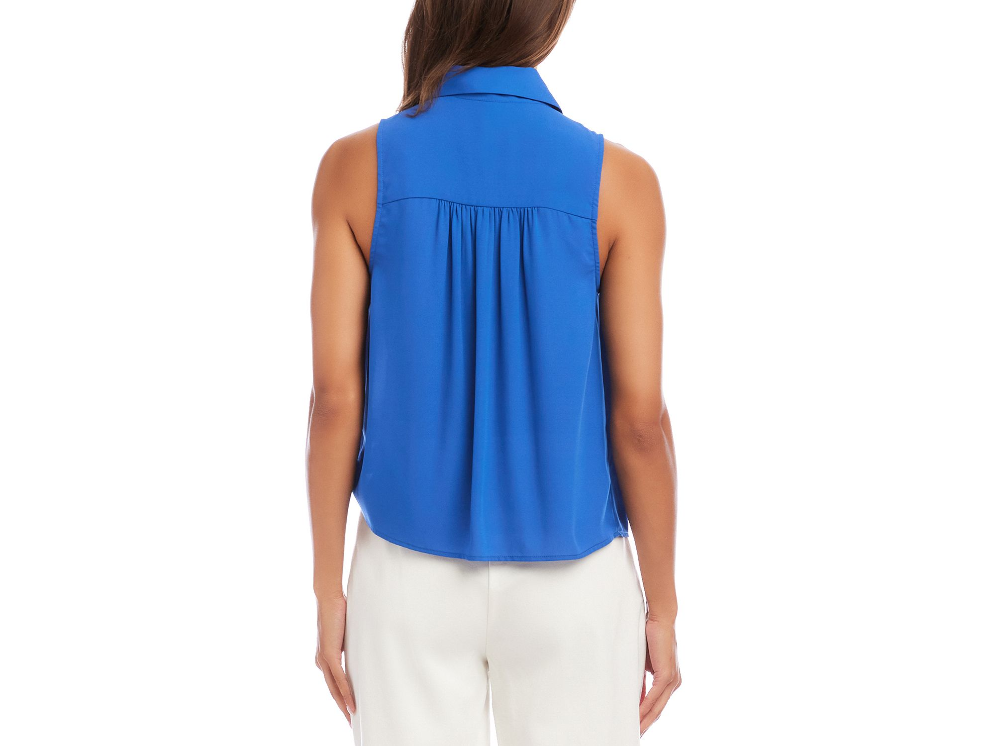 Sleeveless Tie Front Top — Image 3