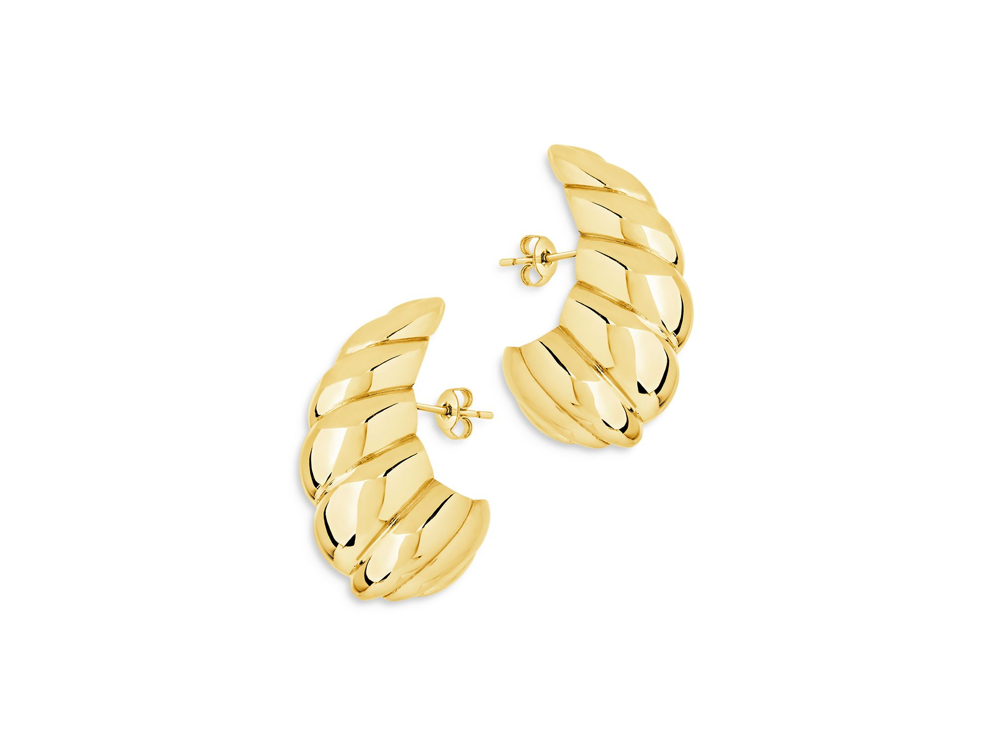 Bobine Statement Earrings in 14K Gold Plated — Image 4