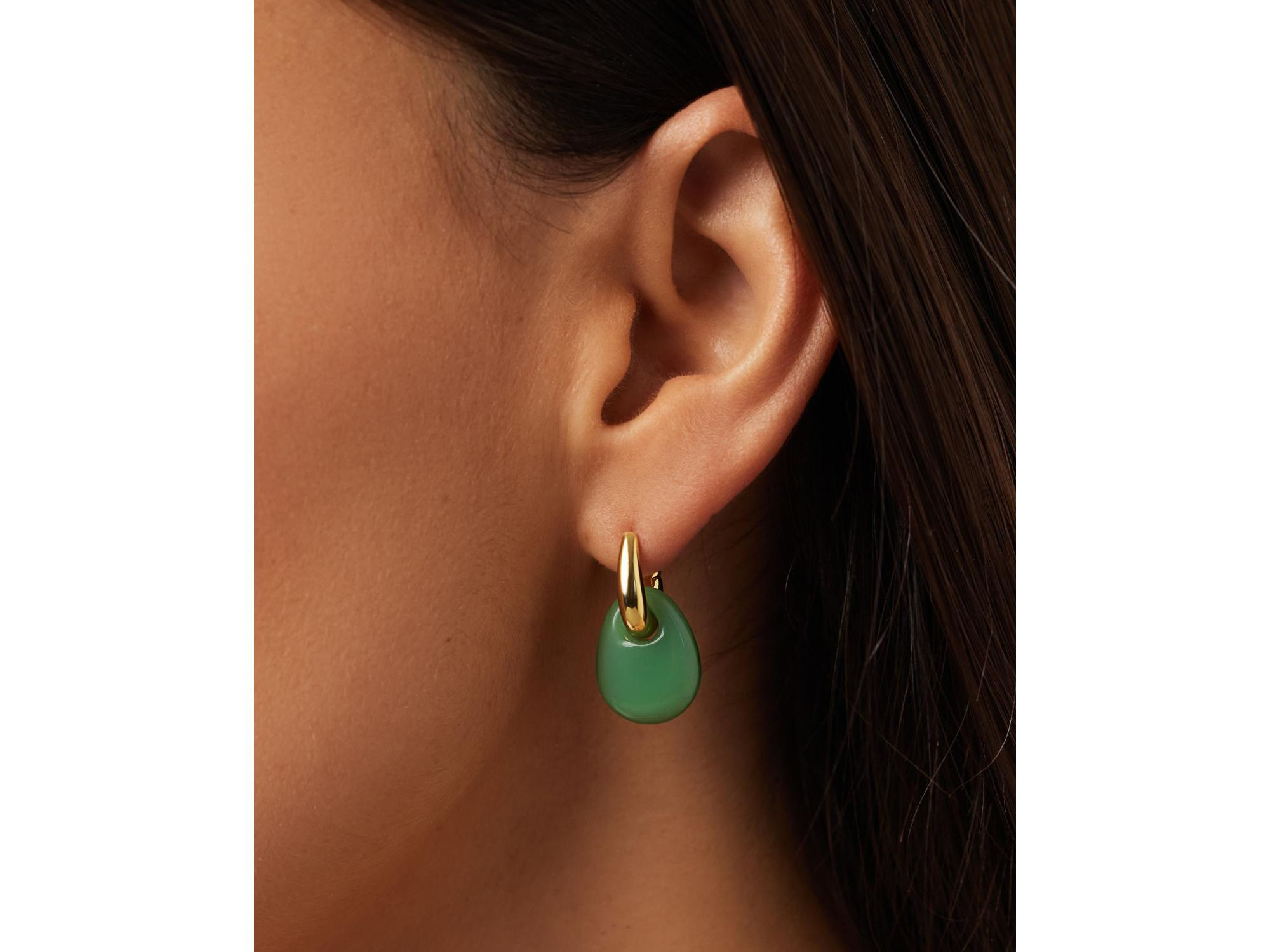 Kayla Gold Drop Earrings — Image 3
