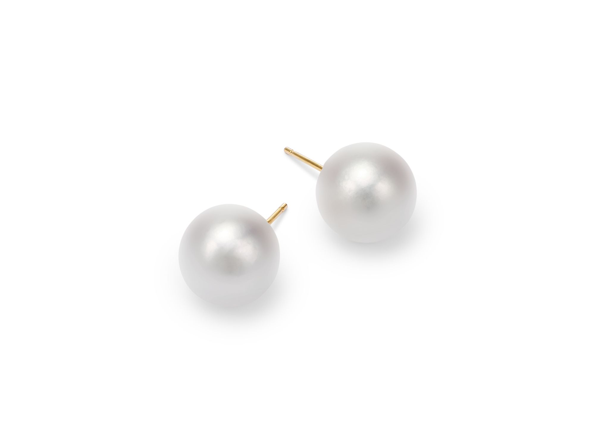 Akoya Pearl Stud Earrings in 14K Yellow Gold — Image 3