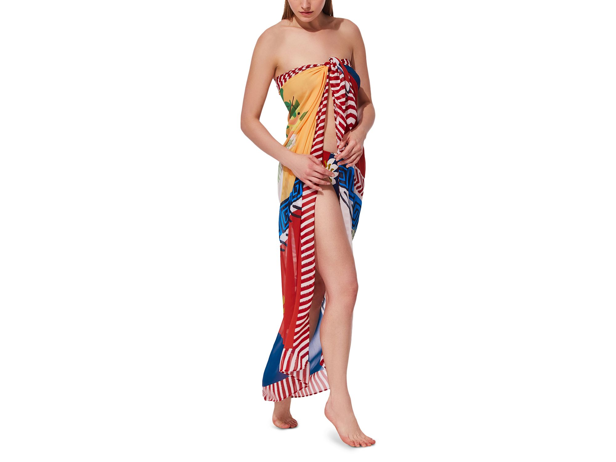 Printed Pareo Swim Cover Up — Image 4
