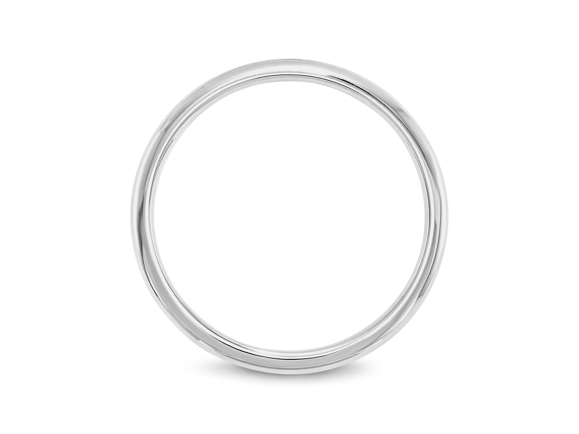 Men's 2mm Comfort Fit Band Ring in 14K White Gold — Image 3