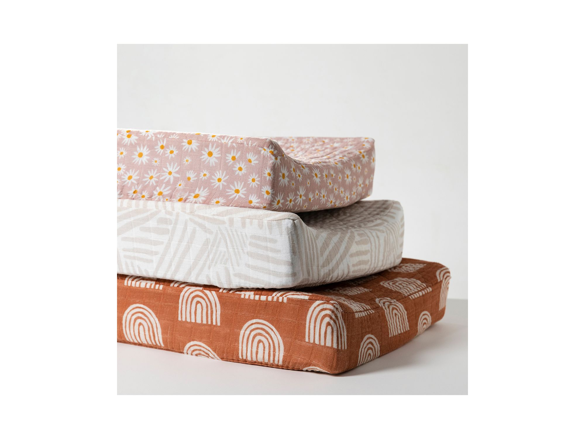 Quilted Changing Pad Cover in GOTS Certified Organic Muslin Cotton — Image 6