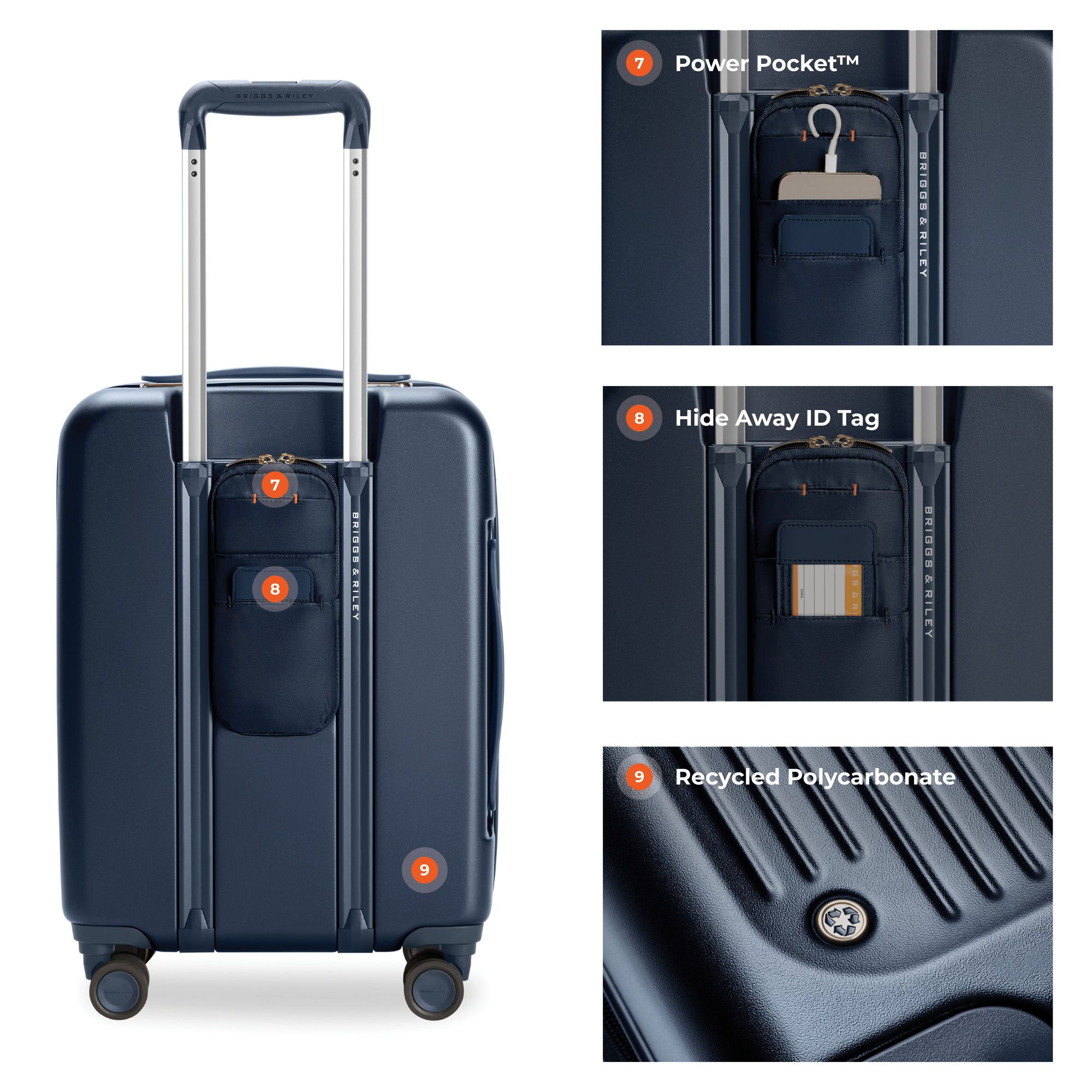 Sympatico Global Carry On Expandable Spinner Suitcase — Image 4