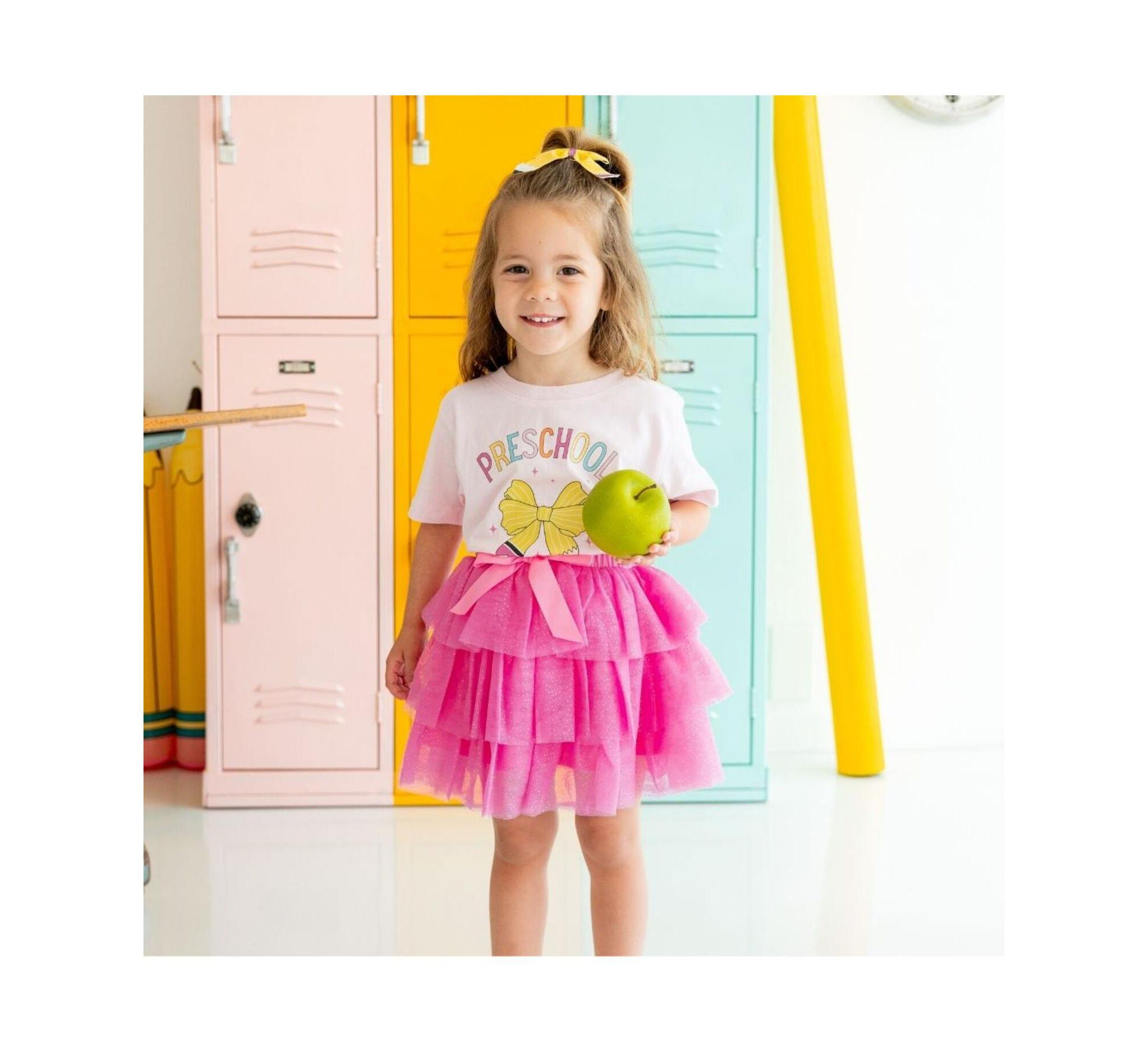 Girls' Raspberry Bow Tiered Tutu - Baby, Little Kid, Big Kid — Image 7
