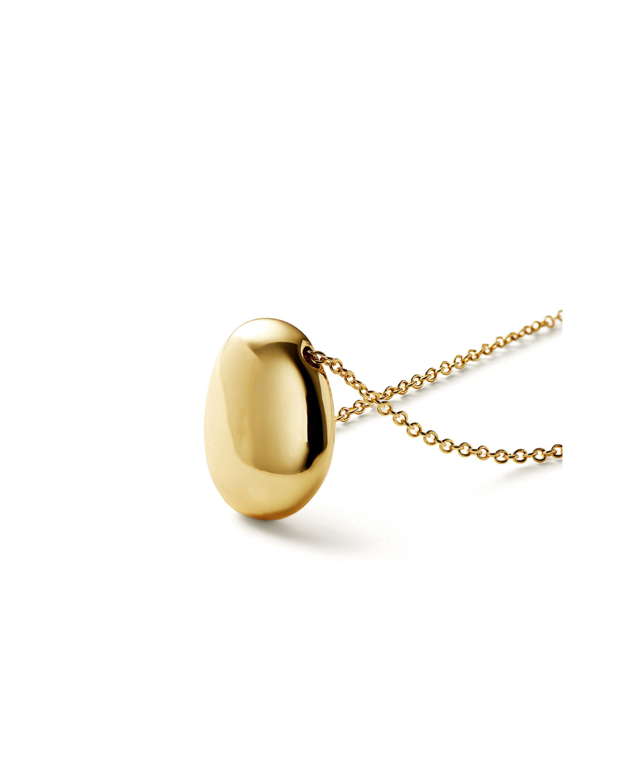 Gold Pendant Pebble Mini Necklace — Image 5
