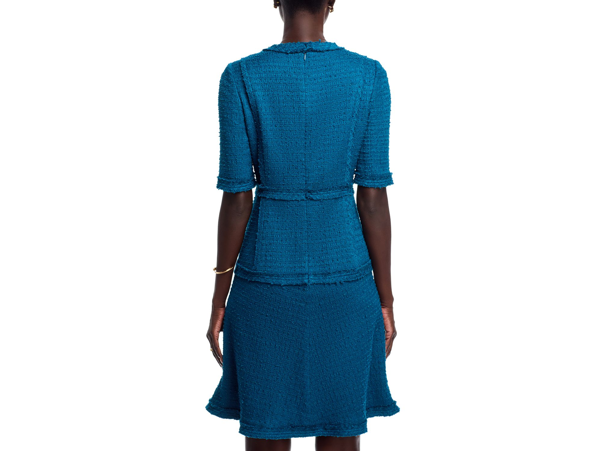 Metallic Tweed Geo Stripe Dress — Image 3
