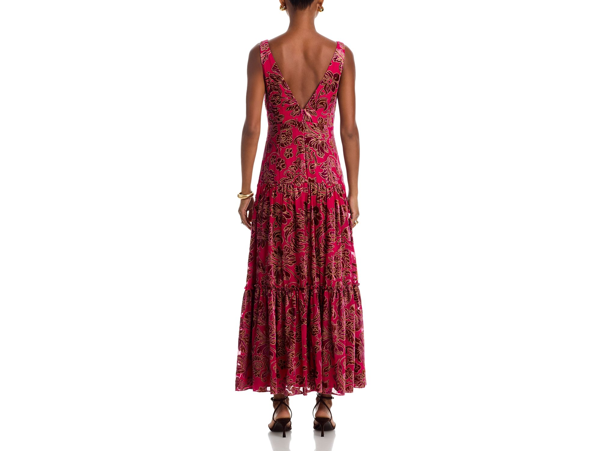 Velvet Burnout Guest of Maxi Dress - Exclusive — Image 4
