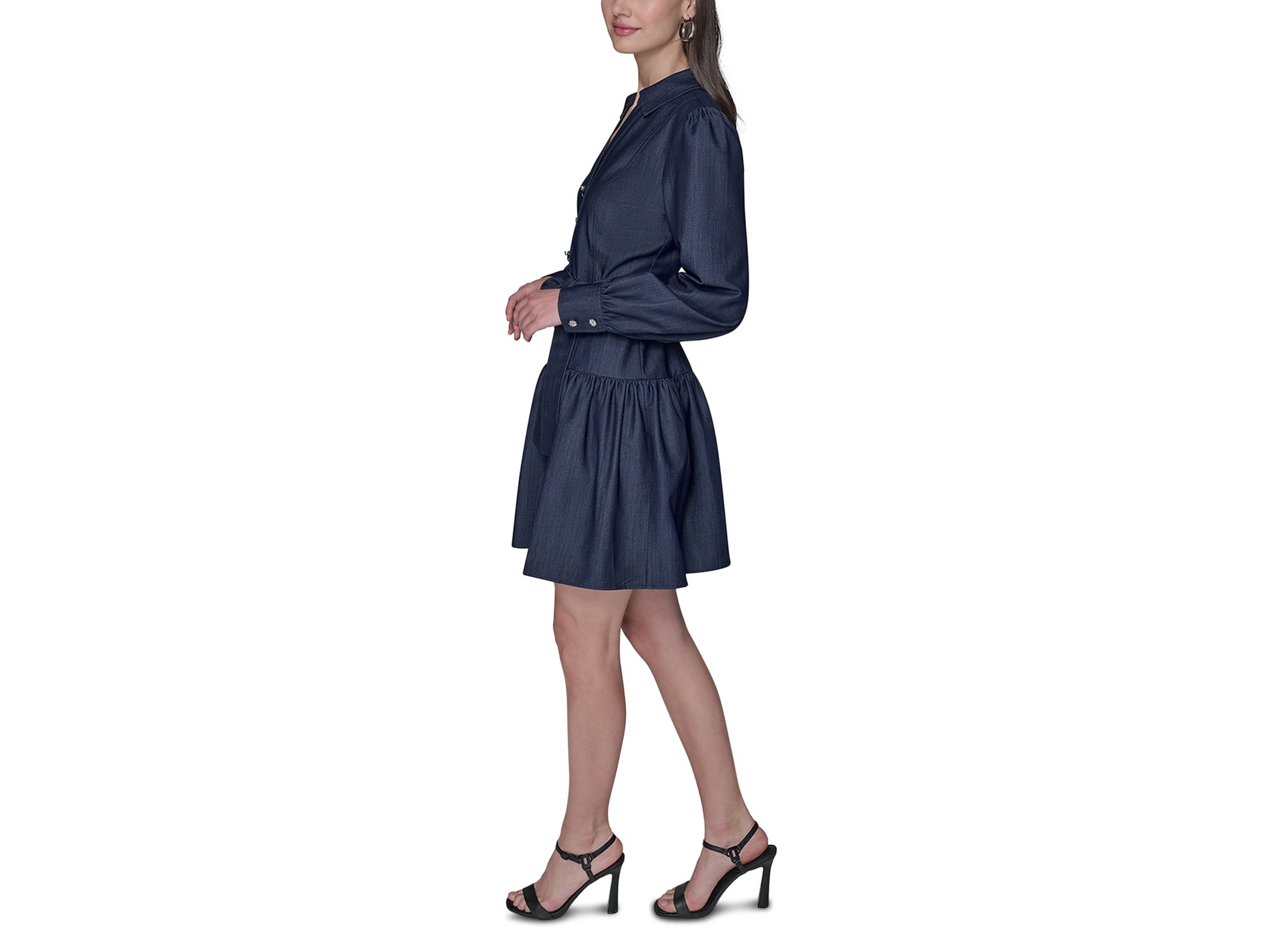 Denim Shirt Dress — Image 5