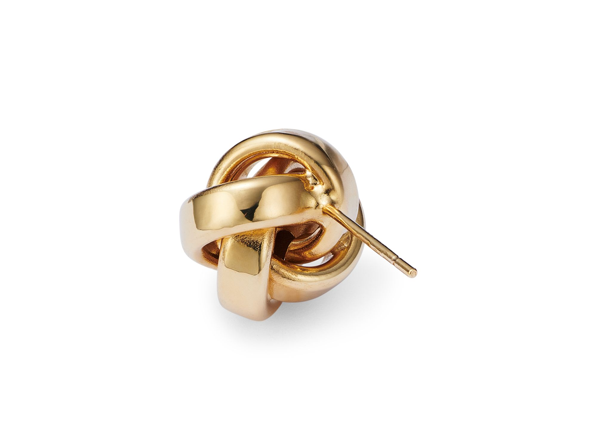 Love Knot Stud Earrings in 14K Yellow Gold — Image 3