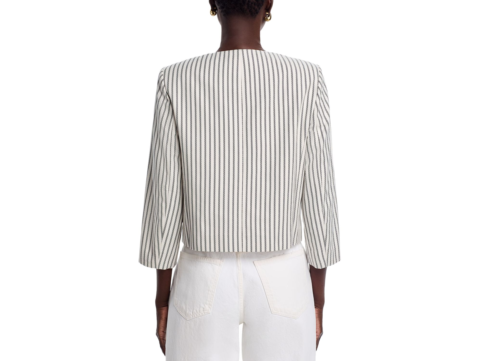 Button Front Cropped Jacket — Image 3