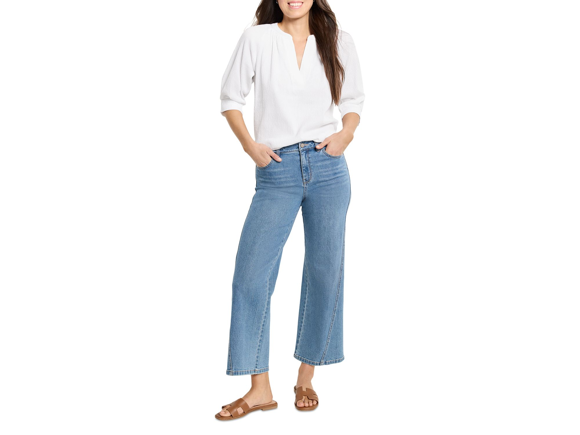 Crinkled Knit Cafe Top — Image 6