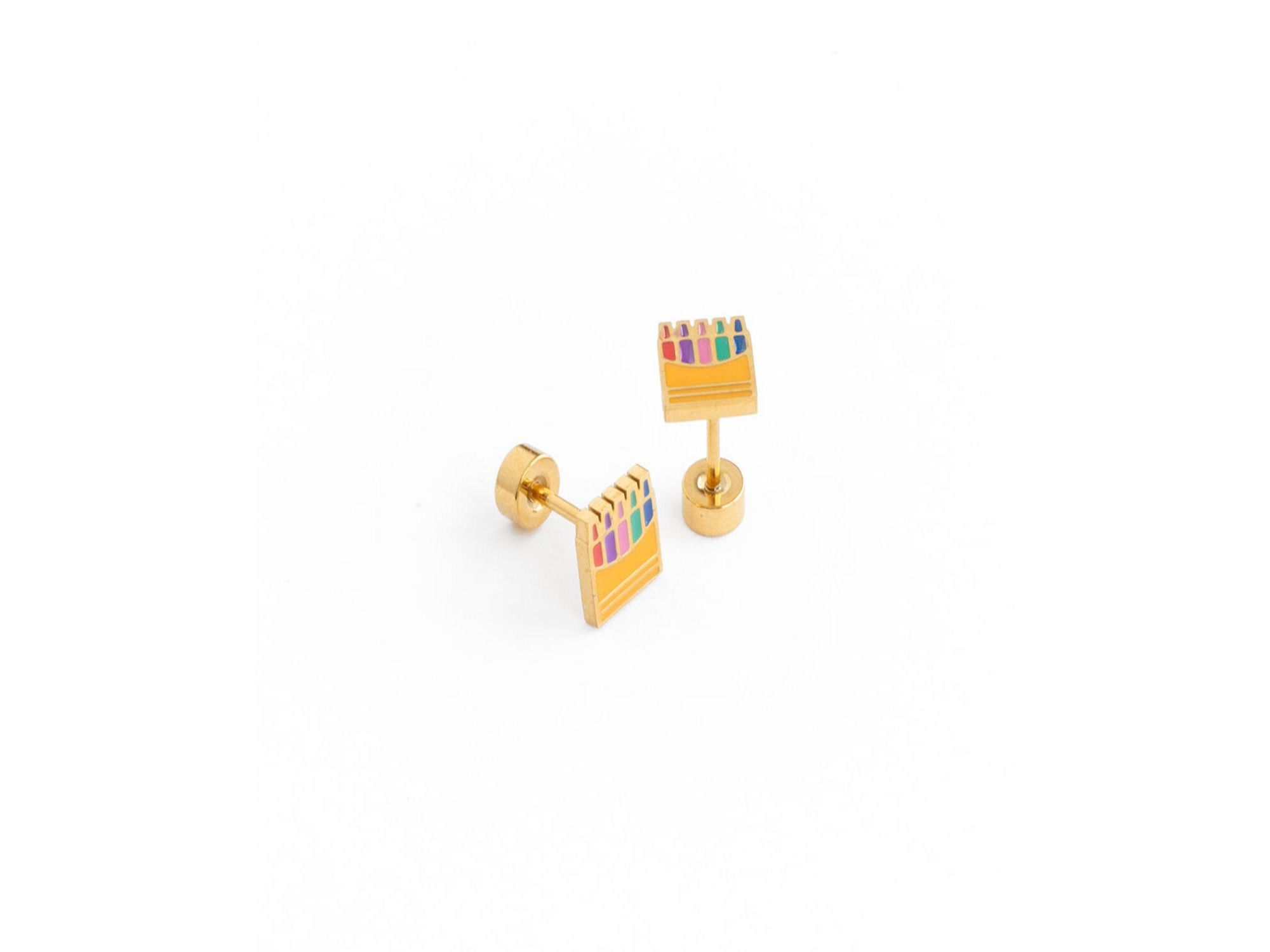 Girl's Crayon Stud Earring — Image 4