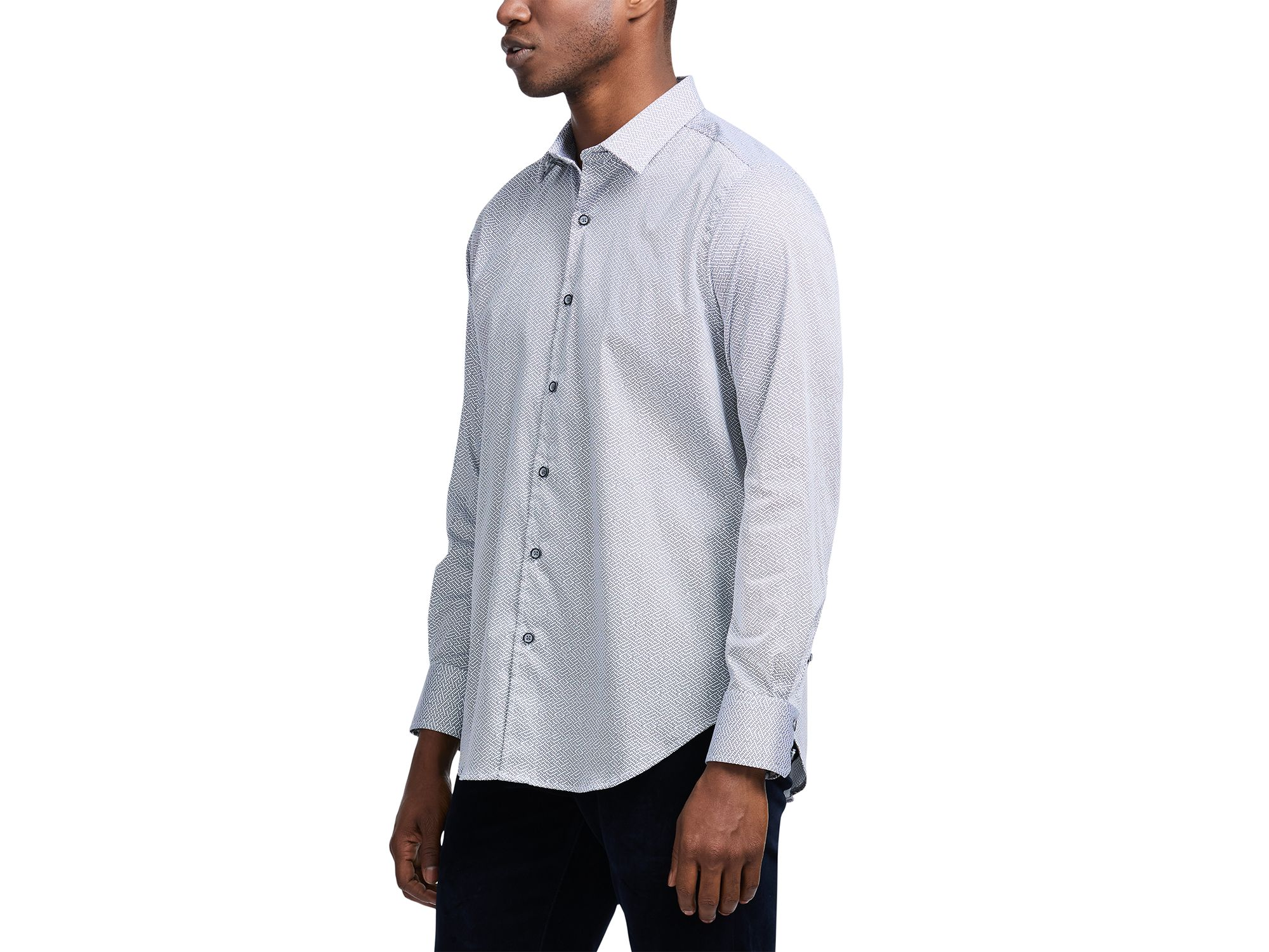 Cheslyn Printed Long Sleeve Button Front Shirt — Image 5