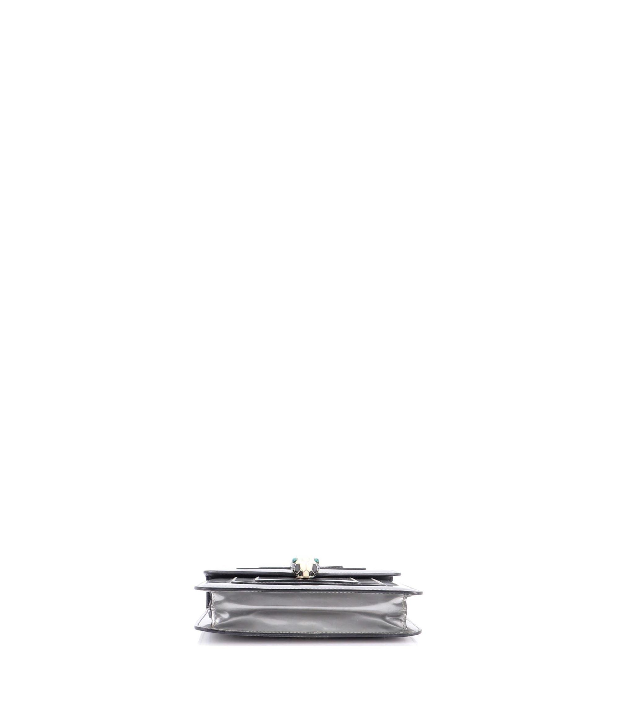 Small Serpenti Forever Square Shoulder Bag Metallic Leather — Image 8