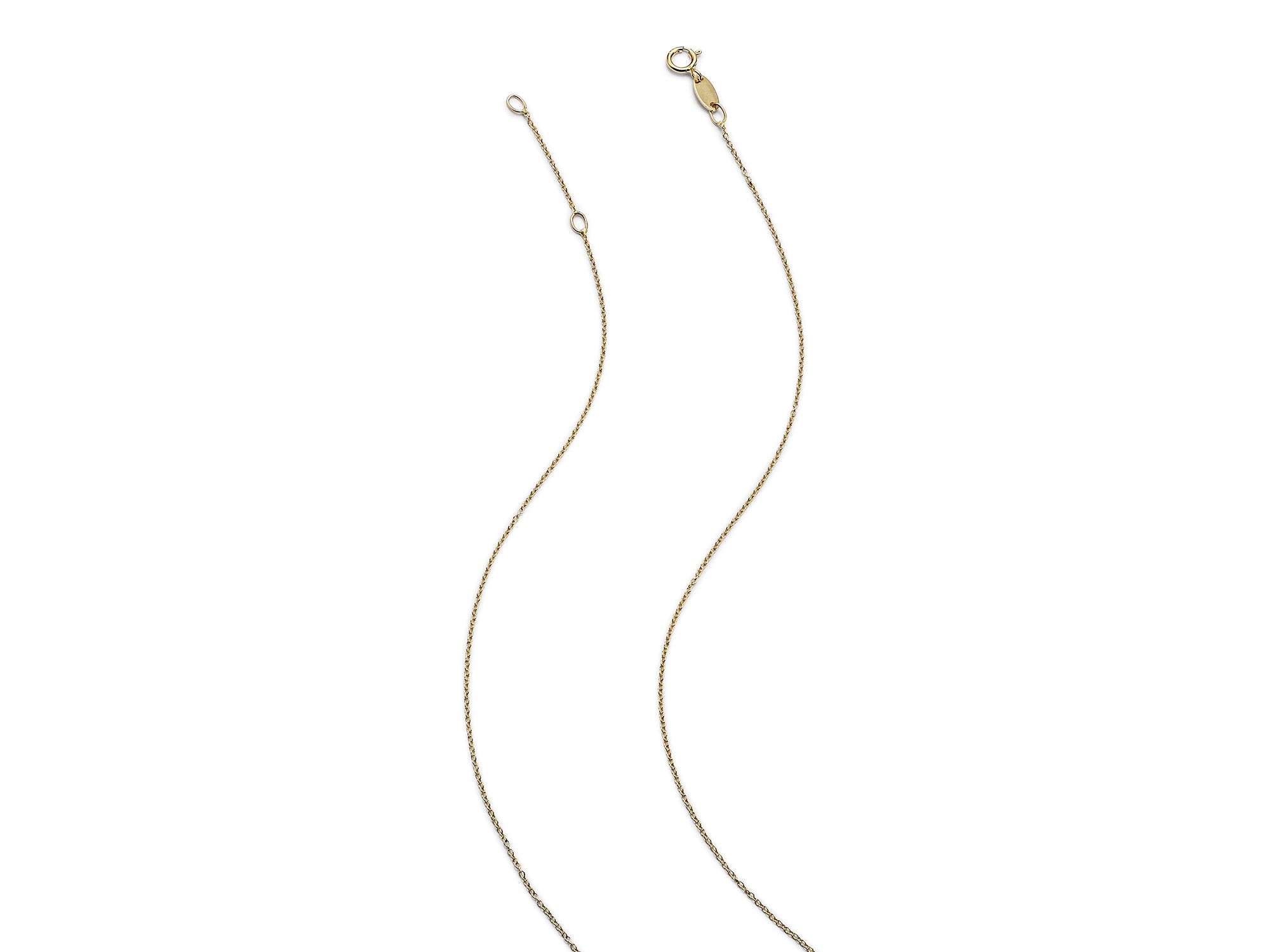 Open Heart Pendant Necklace in 14K Yellow Gold, 18" — Image 4