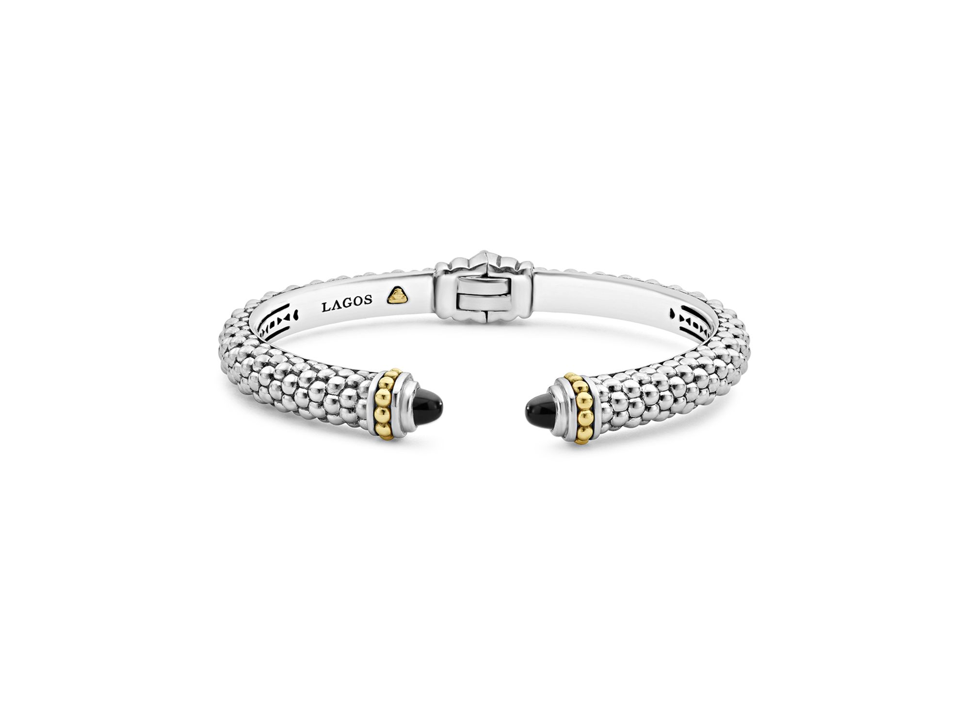 18K Gold and Sterling Silver Rittenhouse Gemstone Cuffs, 8mm — Image 7