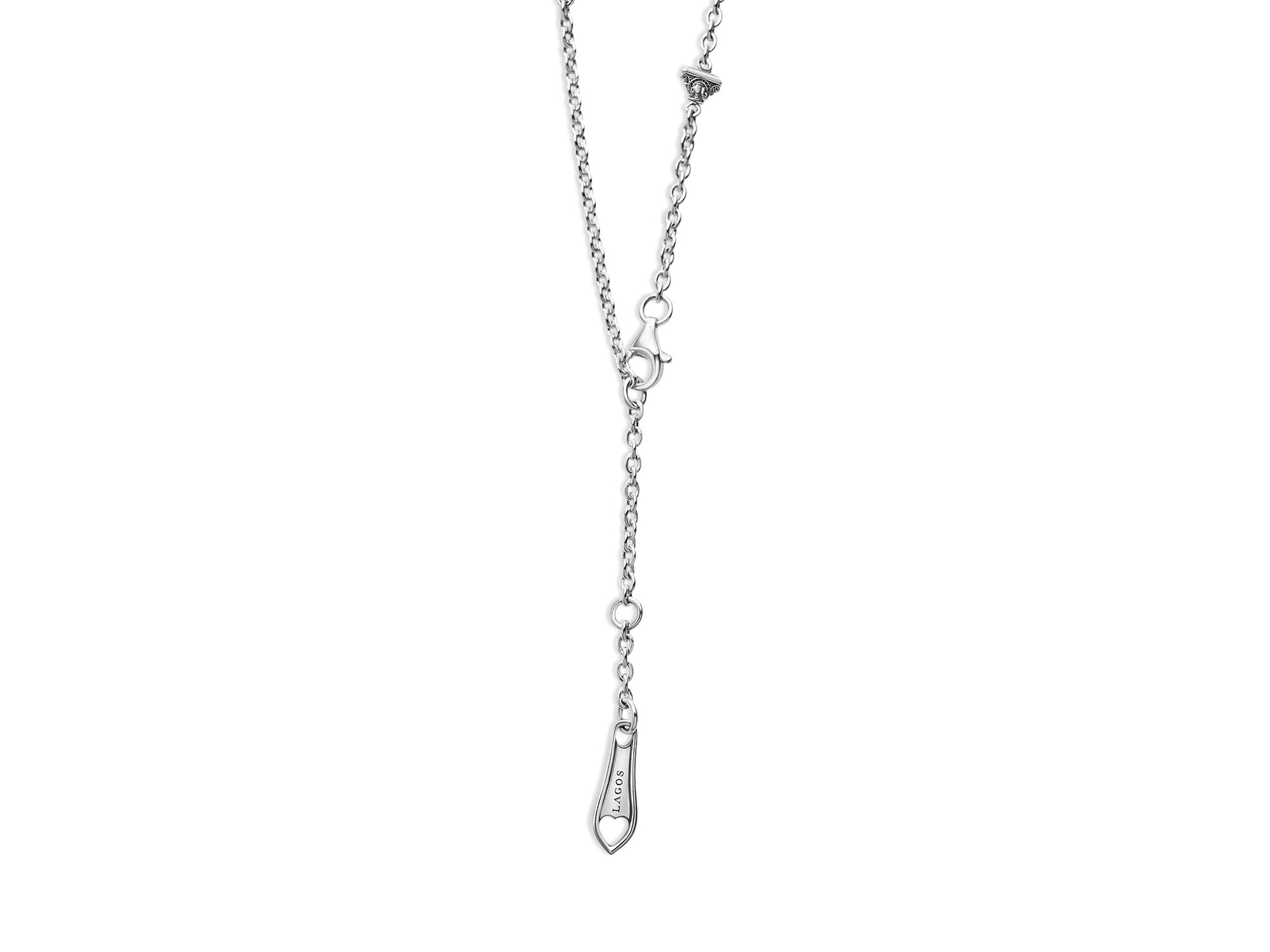Sterling Caviar Spark Diamond Pendant Necklace, 18" — Image 4