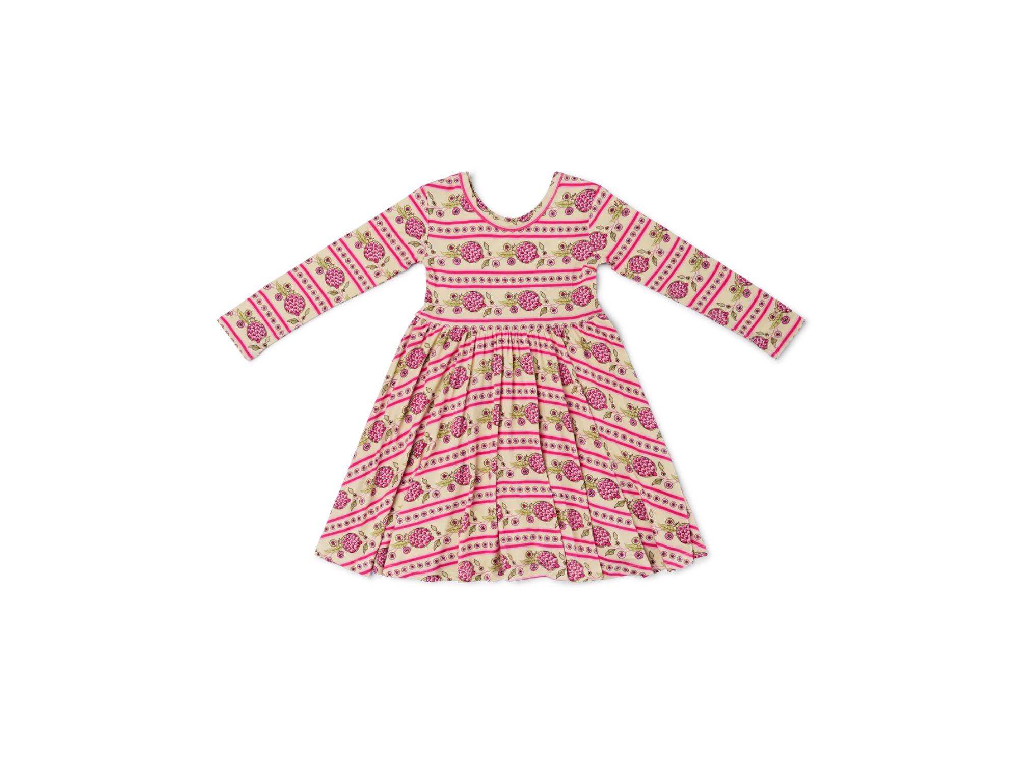 Girls' Pomegranate Soiree Bamboo Twirl Dress - Little Kid — Image 4