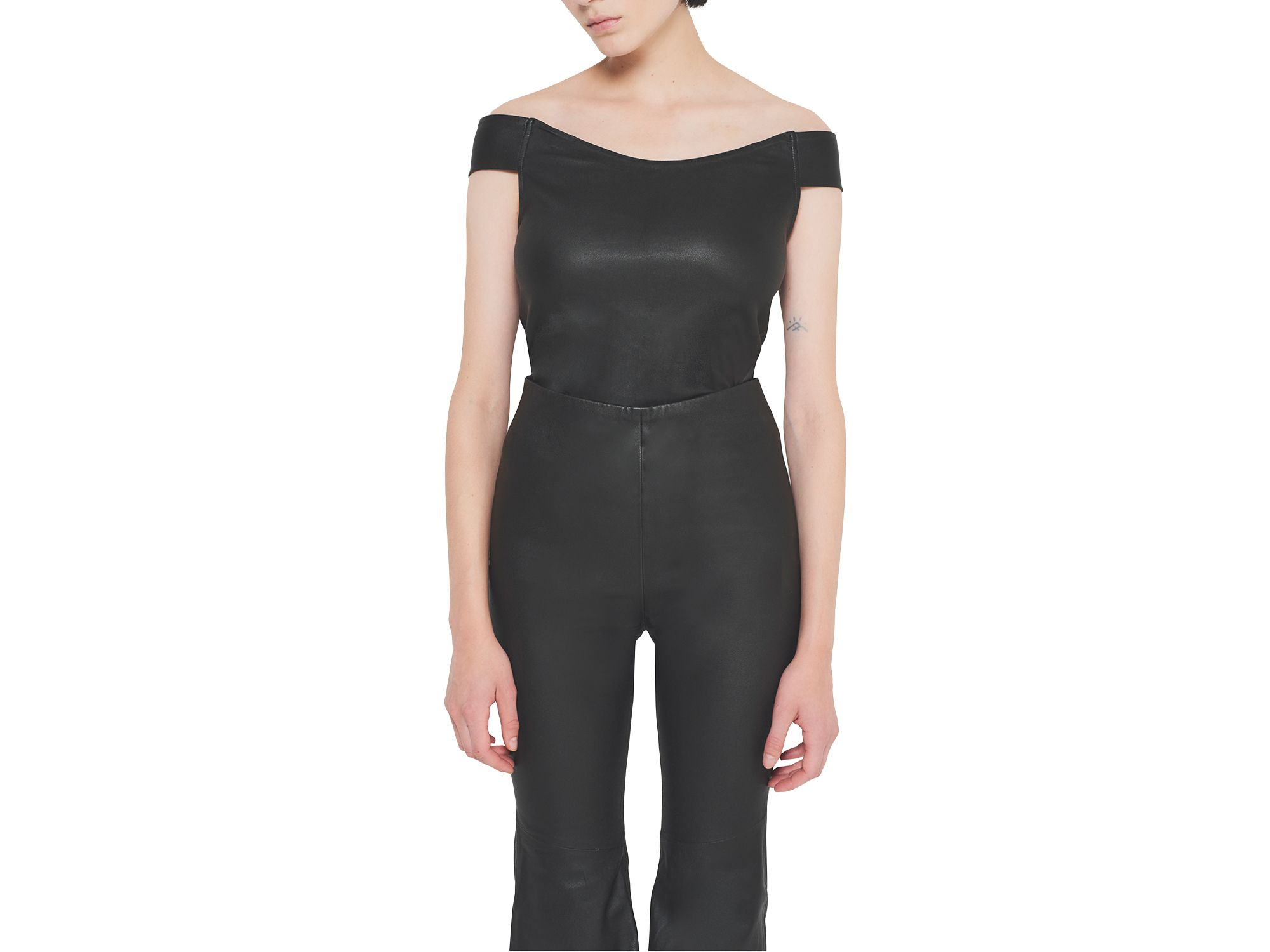 Kat Stretch Leather Leggings — Image 3