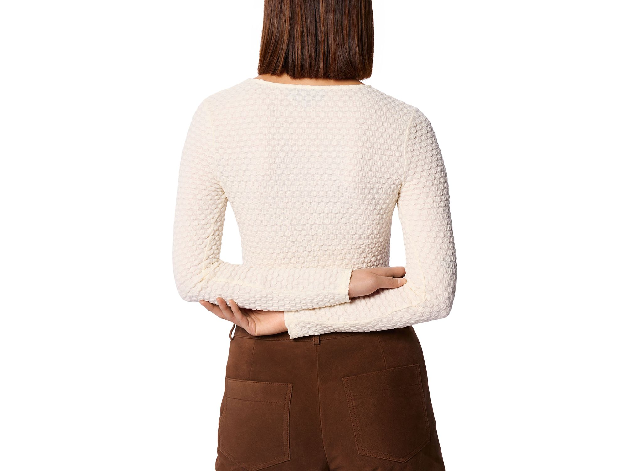 Textured Circle Jersey Top — Image 3