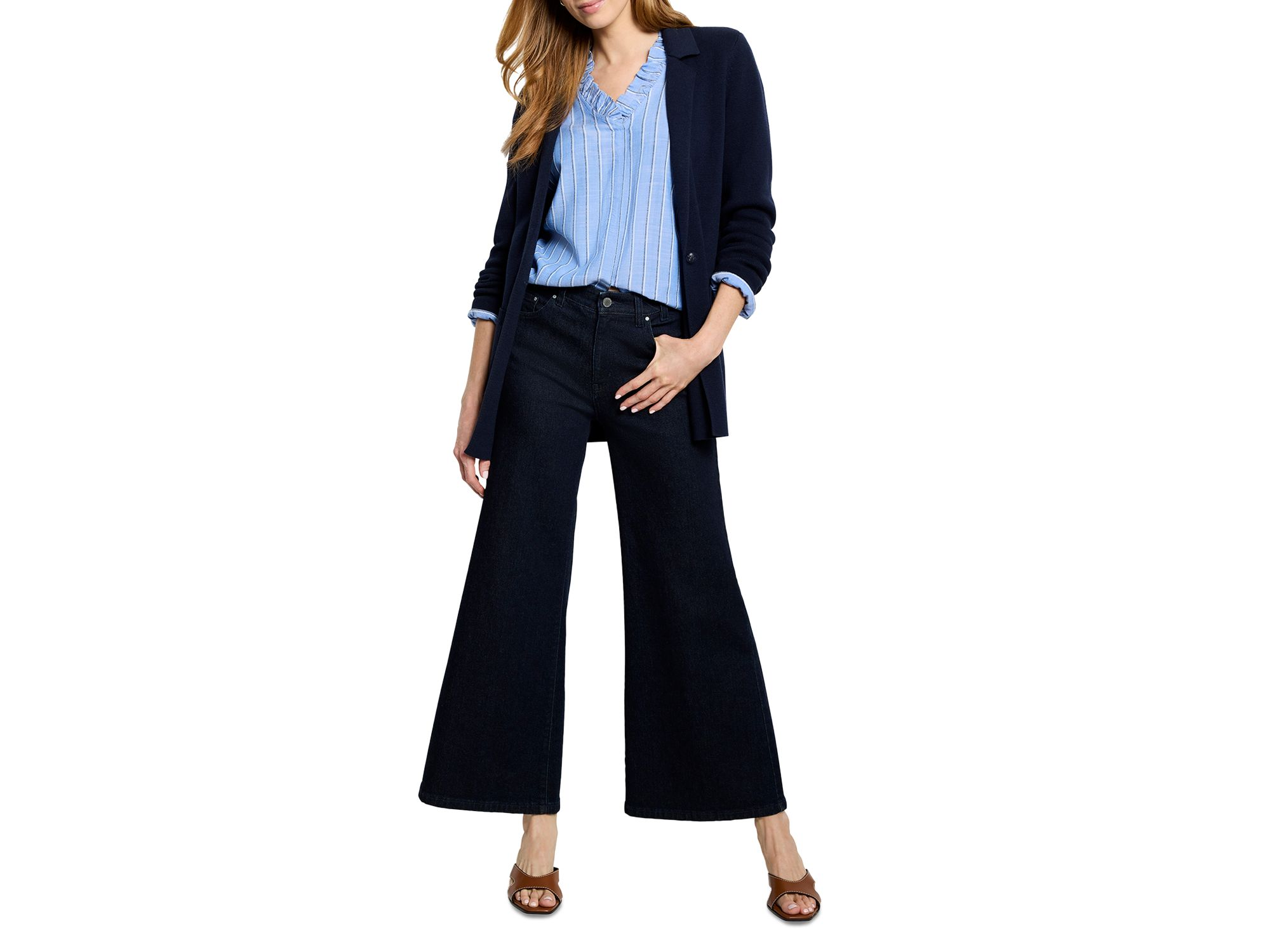 Joyride High Rise Ankle Flare Leg Jeans in Night — Image 3