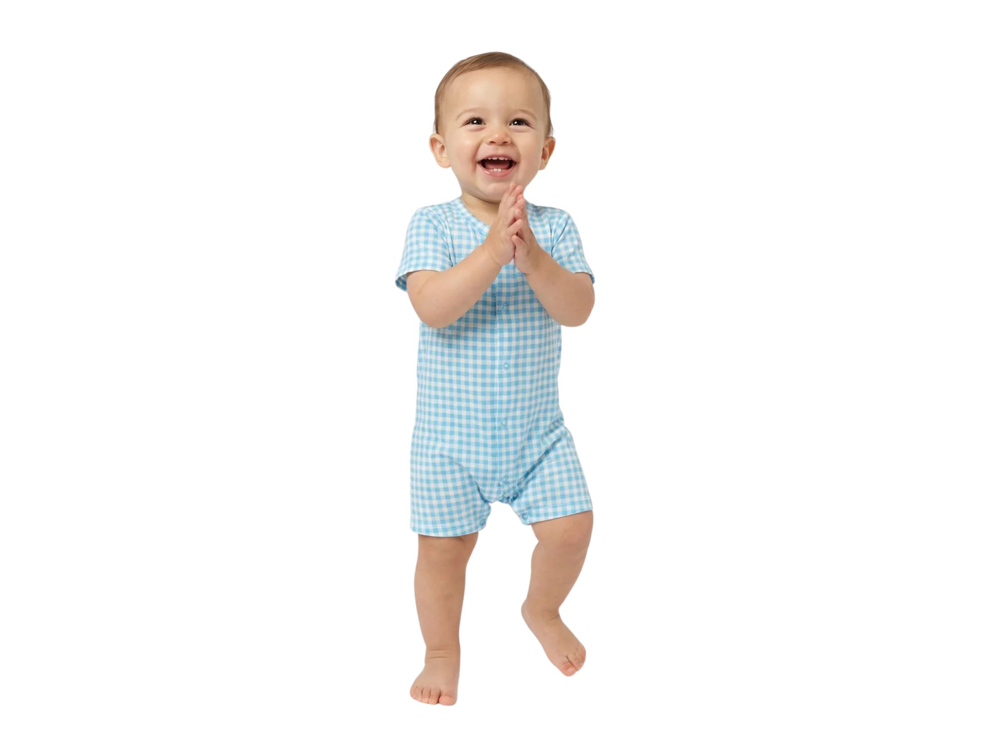 Boys' Harbor Gingham Bamboo Sleeper - Baby — Image 7
