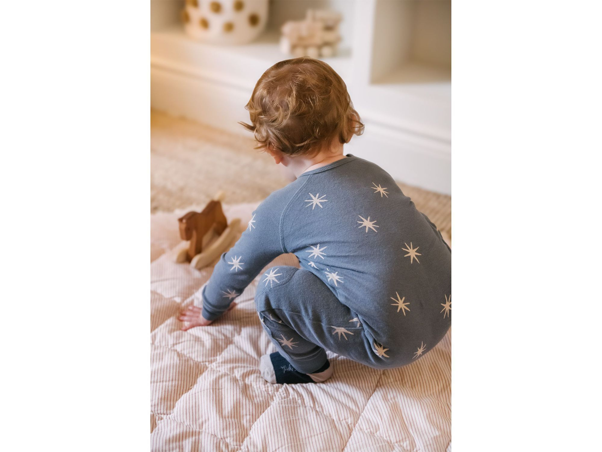 Unisex Starry Midnight Ribbed Footless Sleeper - Baby — Image 3