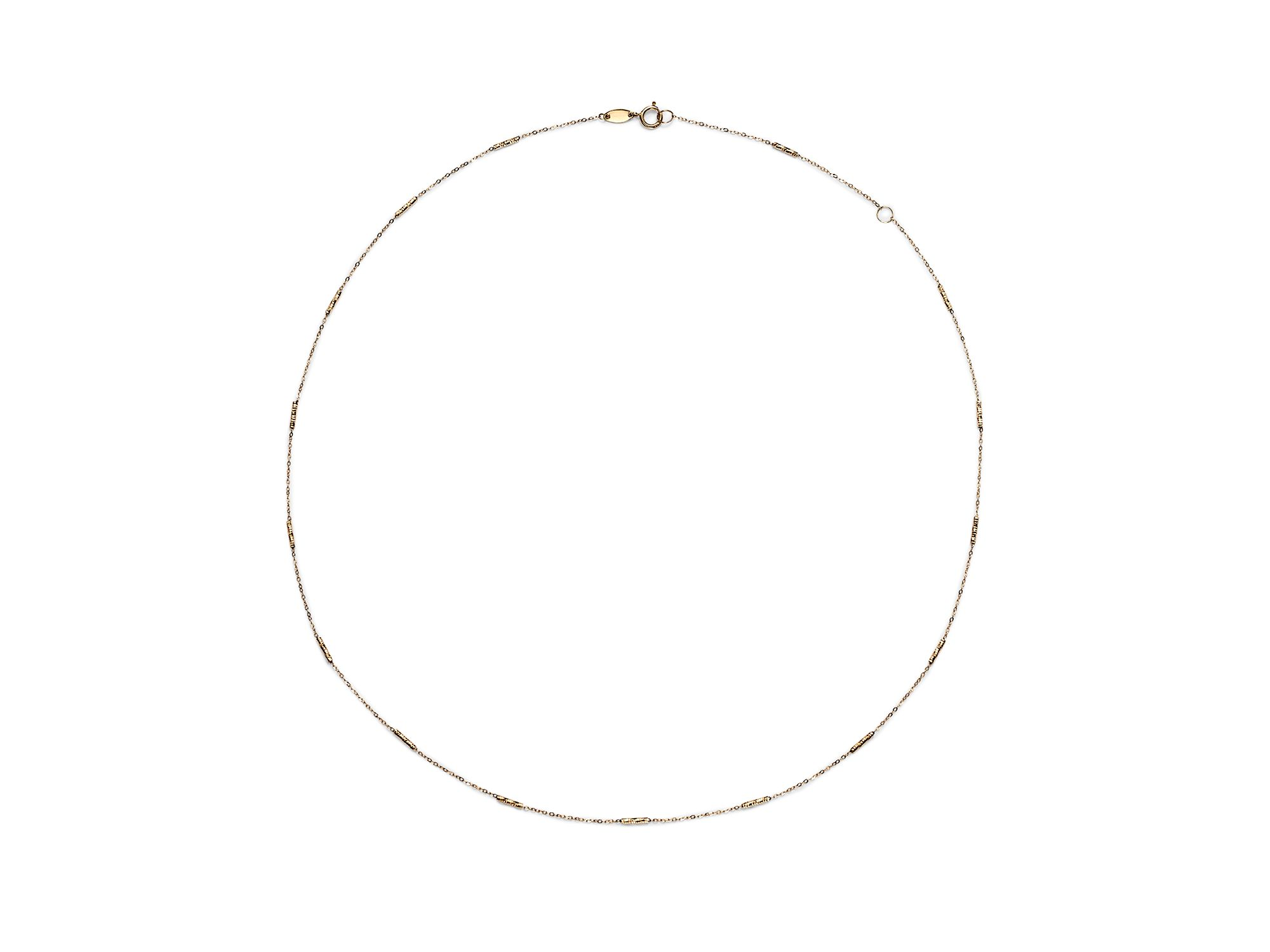 Bar Station Necklace in 14K Yellow Gold, 16" - Exclusive — Image 3