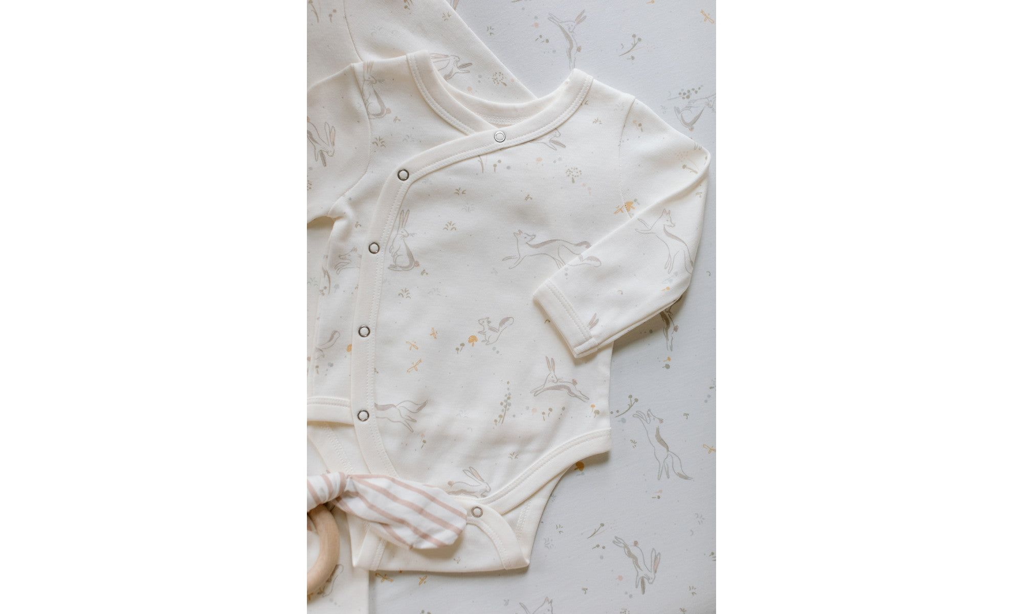 Unisex Long Sleeve Kimono One Piece - Baby — Image 3