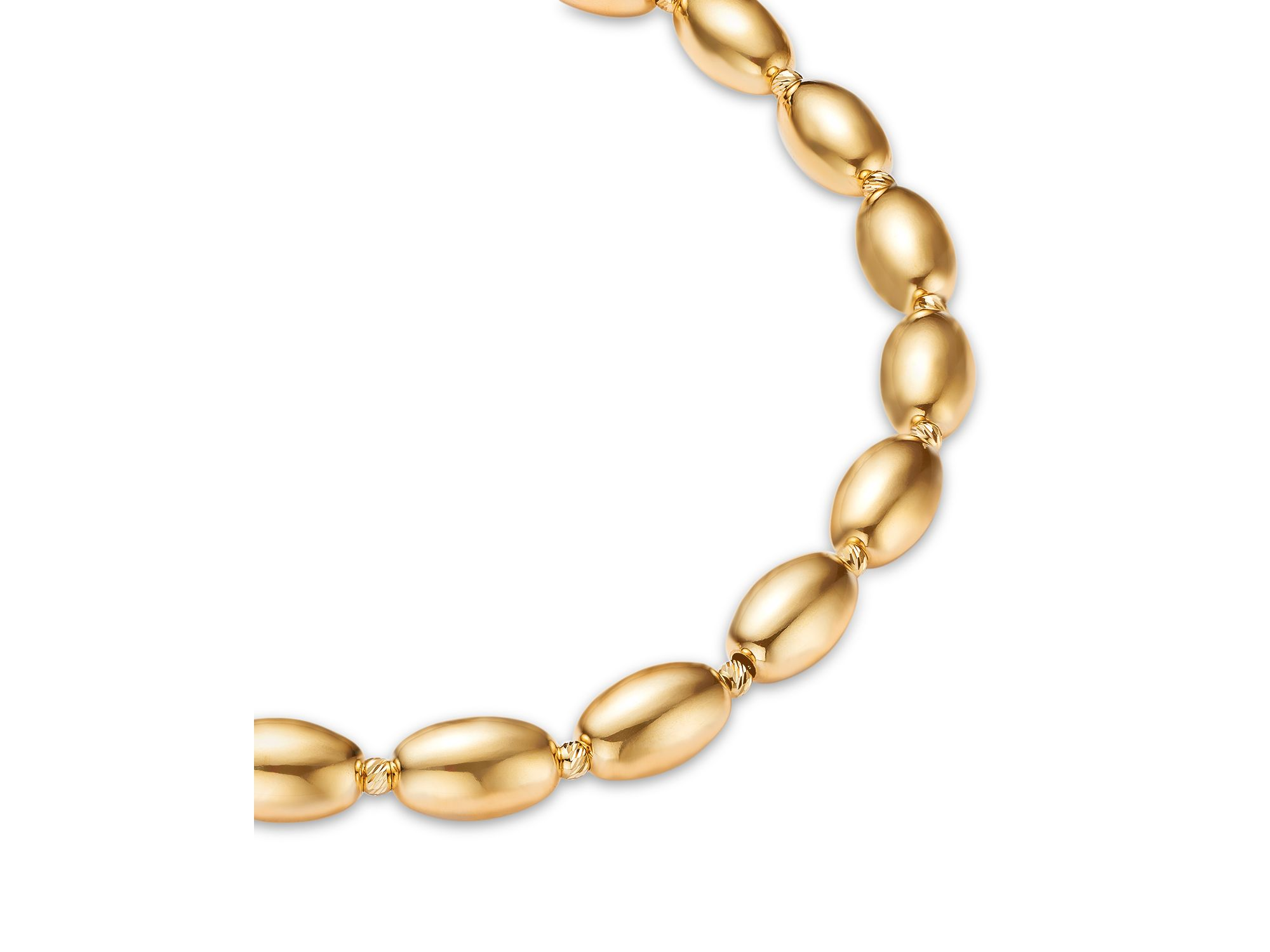 14K Yellow Gold Beaded Flex Bracelet — Image 3