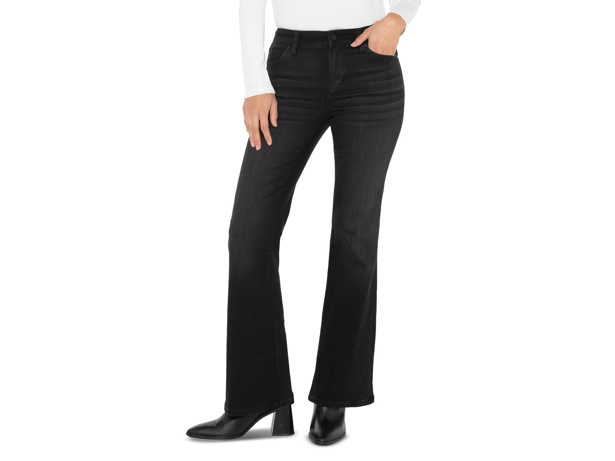 Hannah High Rise Flare Jeans in Heron Lake — Image 3