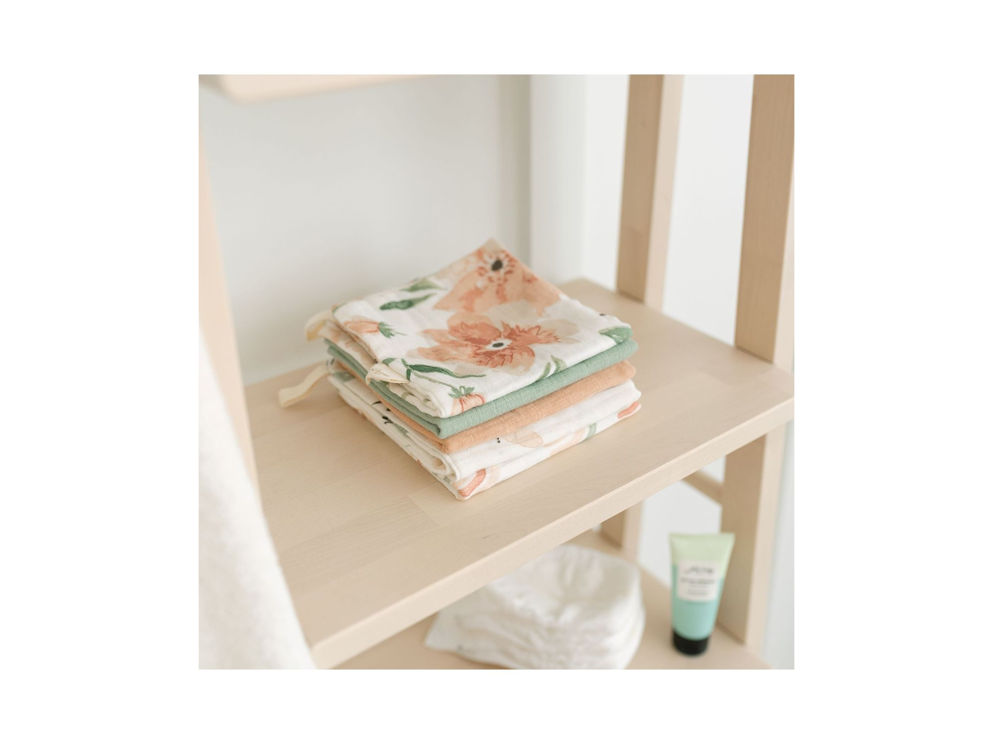 Parker Floral Baby Washcloths, 5 Pack — Image 6