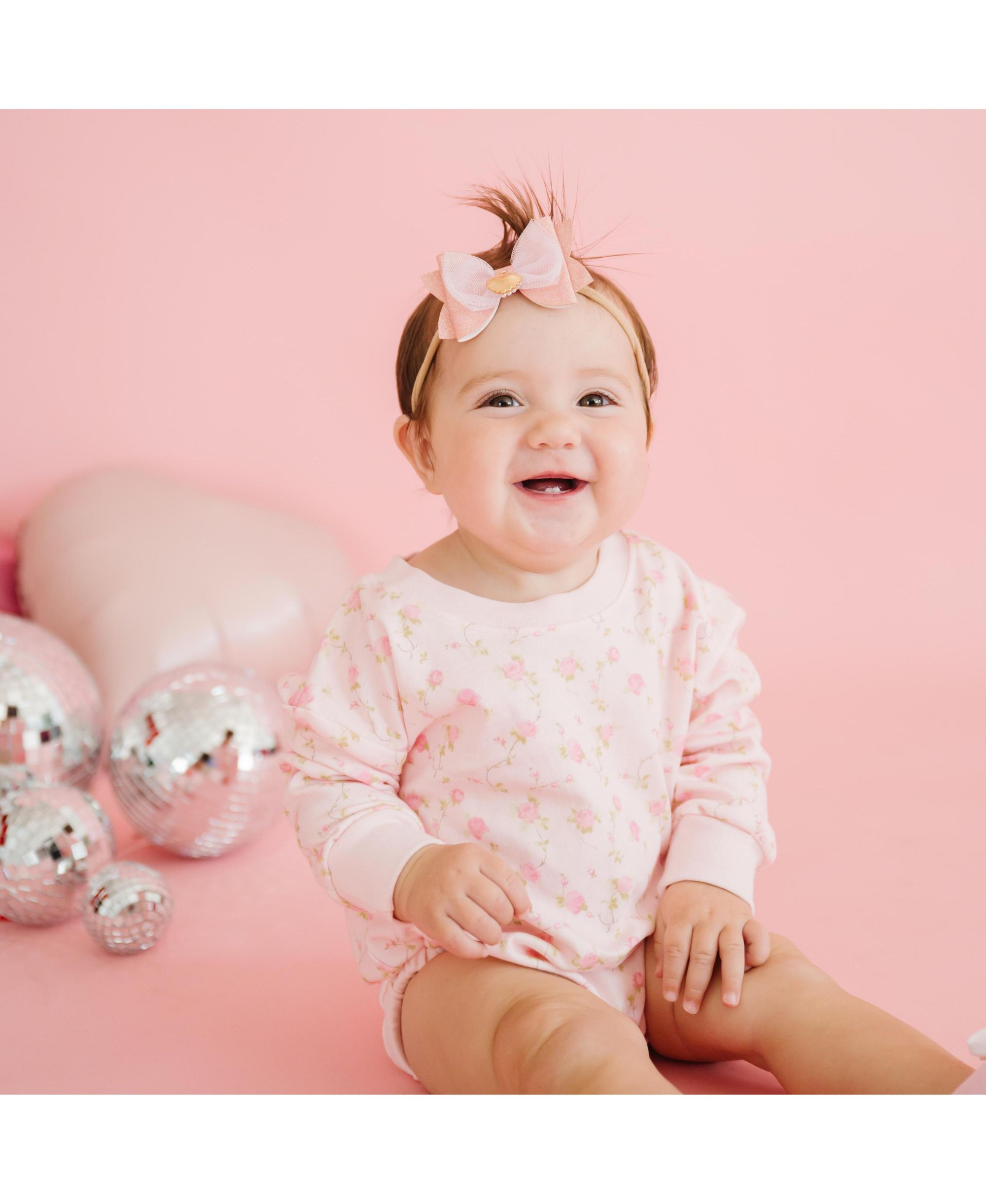 Girls' Rose Long Sleeve Romper - Baby — Image 3